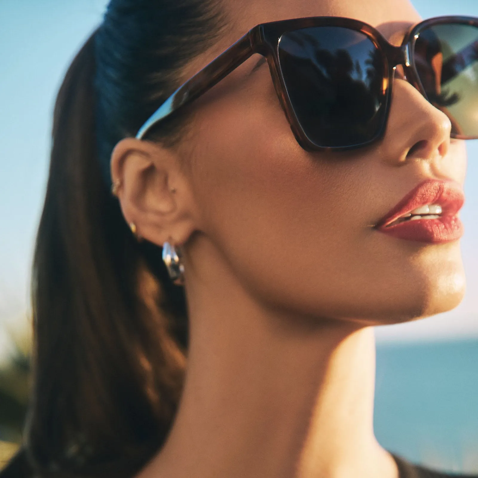 NAOMI - SALTED CARAMEL TORTOISE + BROWN + POLARIZED SUNGLASSES sold by Diff Eyewear product image thumbnail 5