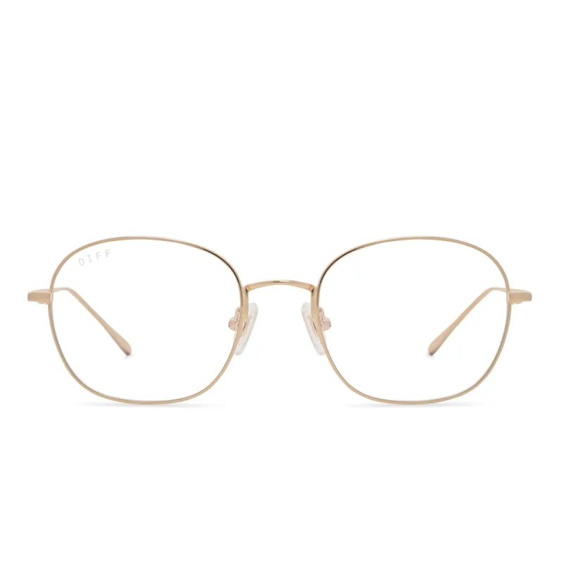 REID - GOLD + BLUE LIGHT TECHNOLOGY GLASSES sold by Diff Eyewear