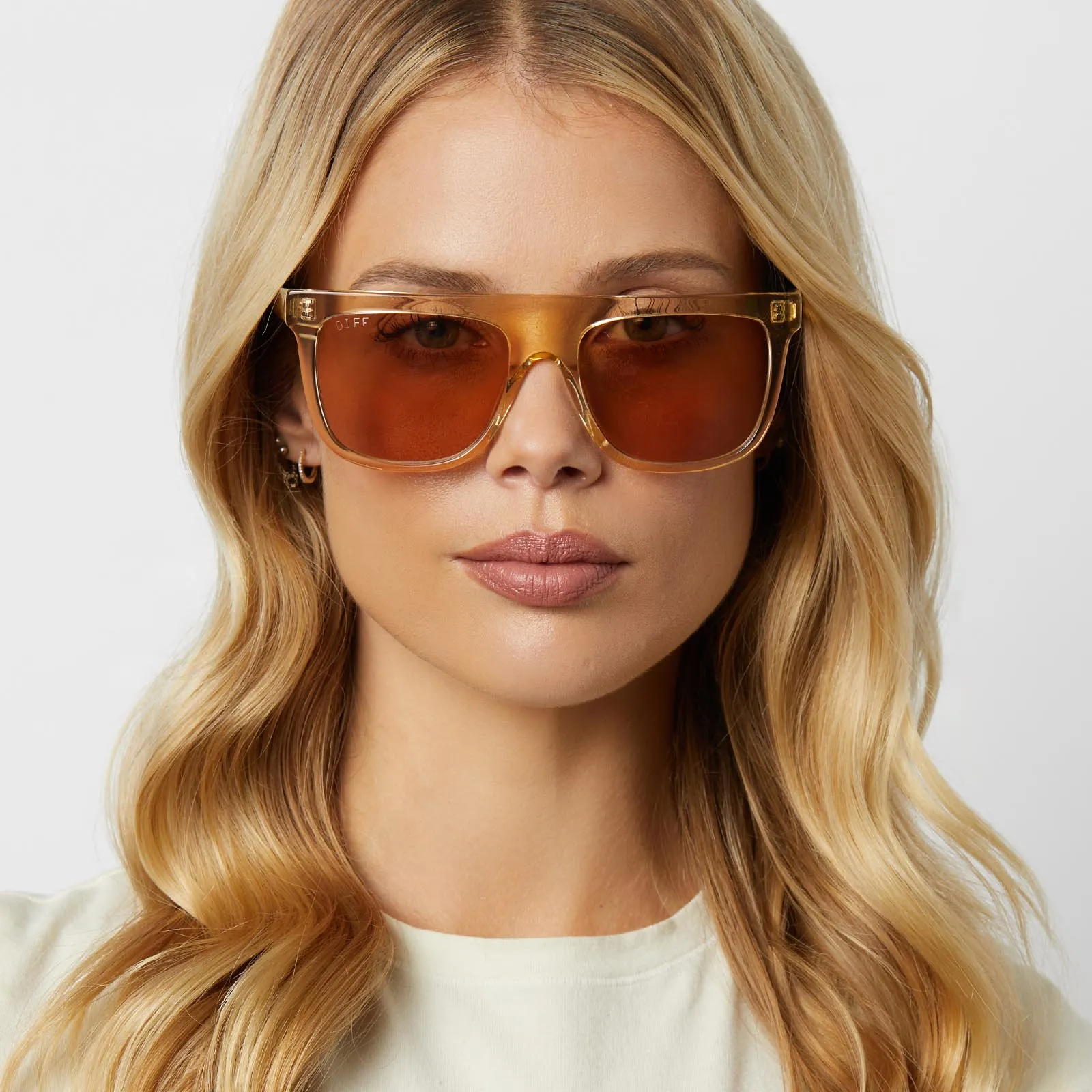 STEVIE - HONEY CRYSTAL + HONEY CRYSTAL FLASH SUNGLASSES sold by Diff Eyewear product image thumbnail 5