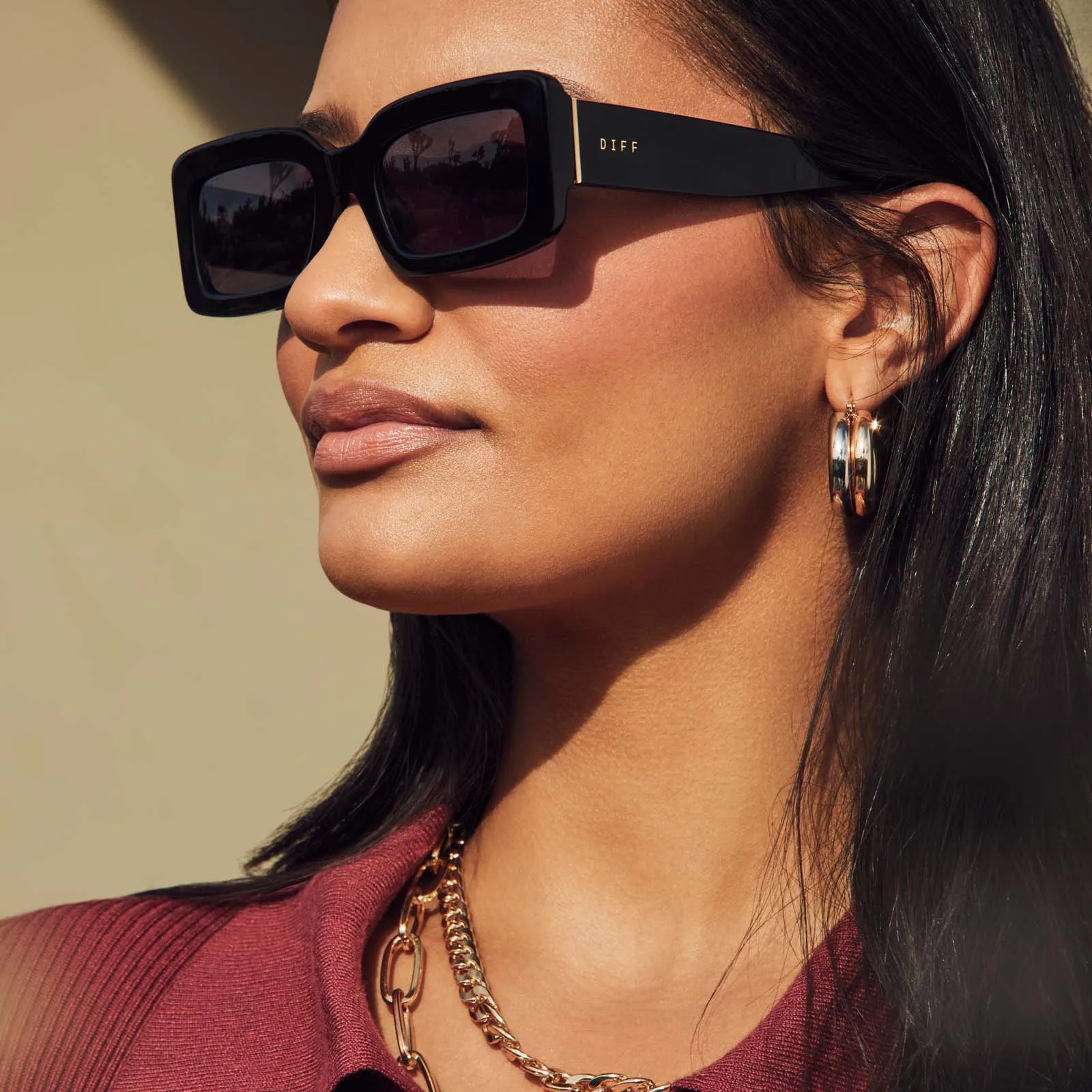 INDY - BLACK + GREY + POLARIZED SUNGLASSES sold by Diff Eyewear product image thumbnail 5