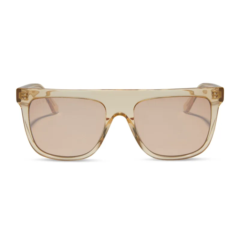 STEVIE - HONEY CRYSTAL + HONEY CRYSTAL FLASH SUNGLASSES sold by Diff Eyewear