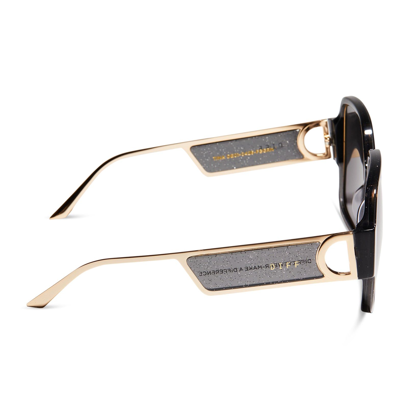 TINA - FESTIVE BLACK + GREY SUNGLASSES sold by Diff Eyewear product image thumbnail 4