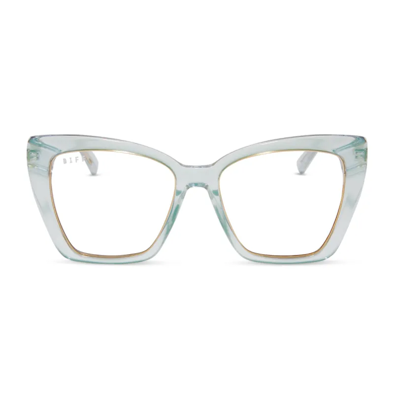 BECKY IV XS - OPALESCENT TURQUOISE + GLASSES sold by Diff Eyewear
