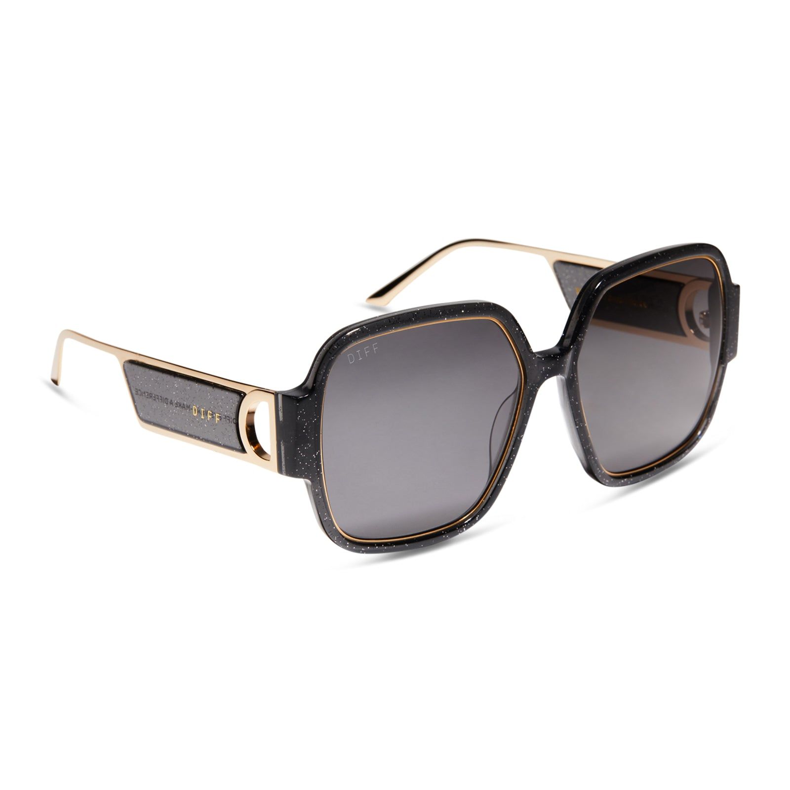 TINA - FESTIVE BLACK + GREY SUNGLASSES sold by Diff Eyewear product image thumbnail 3