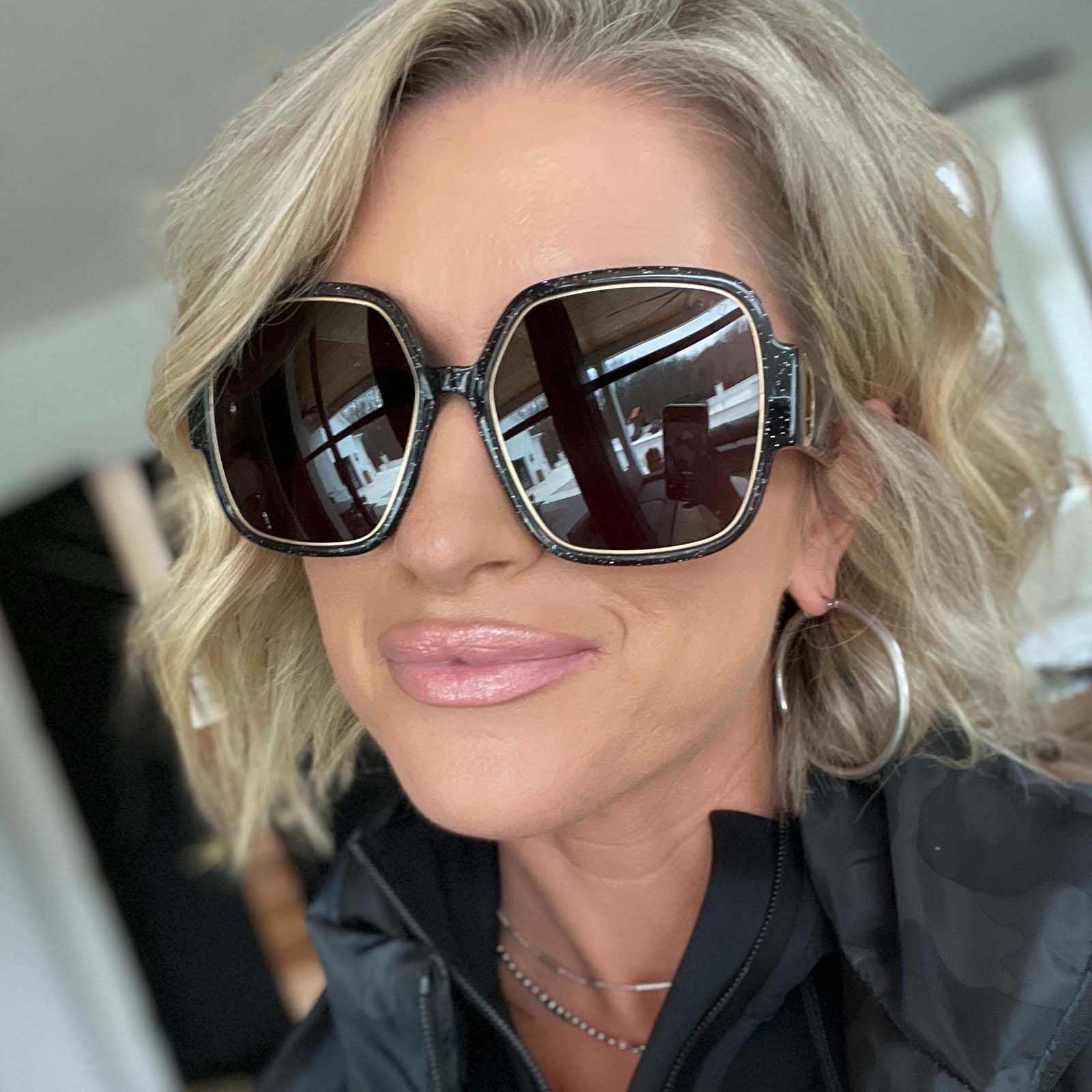 TINA - FESTIVE BLACK + GREY SUNGLASSES sold by Diff Eyewear product image thumbnail 5