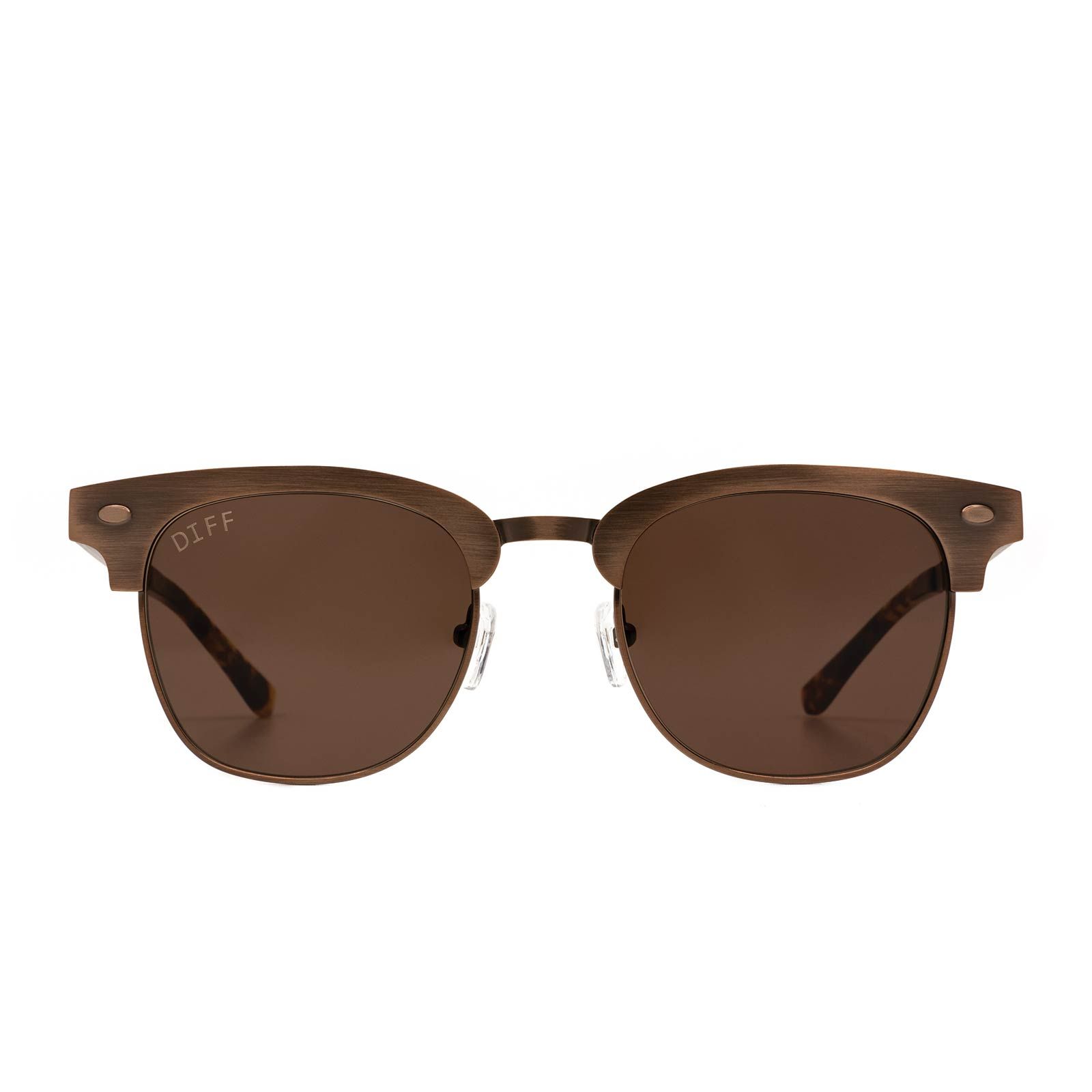 EMMETT - BRUSHED BROWN + BROWN SUNGLASSES sold by Diff Eyewear