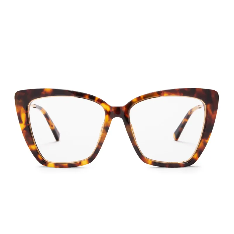 BECKY IV - AMBER TORTOISE + BLUE LIGHT TECHNOLOGY GLASSES sold by Diff Eyewear