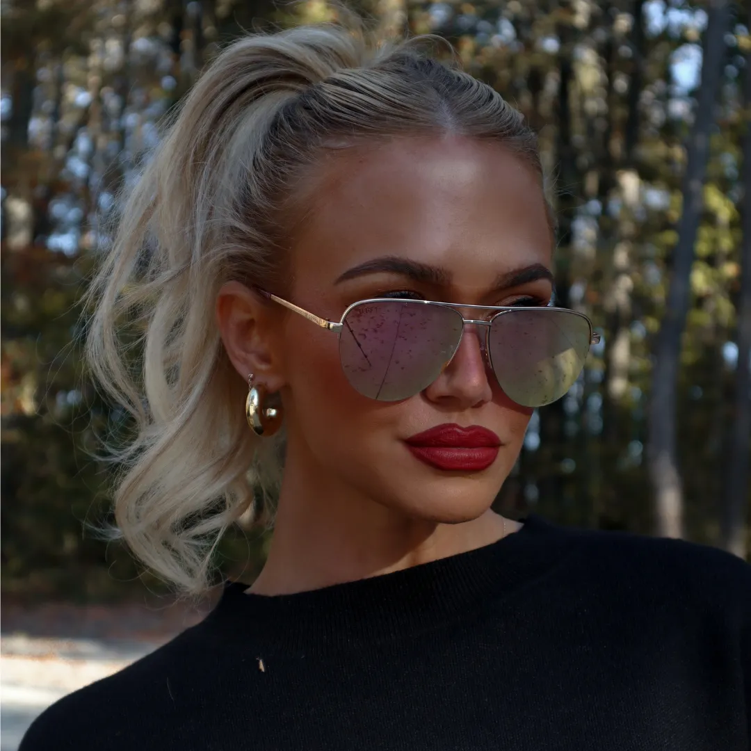 AUGUST - CHAMPAGNE + CHERRY BLOSSOM SUNGLASSES sold by Diff Eyewear product image thumbnail 5