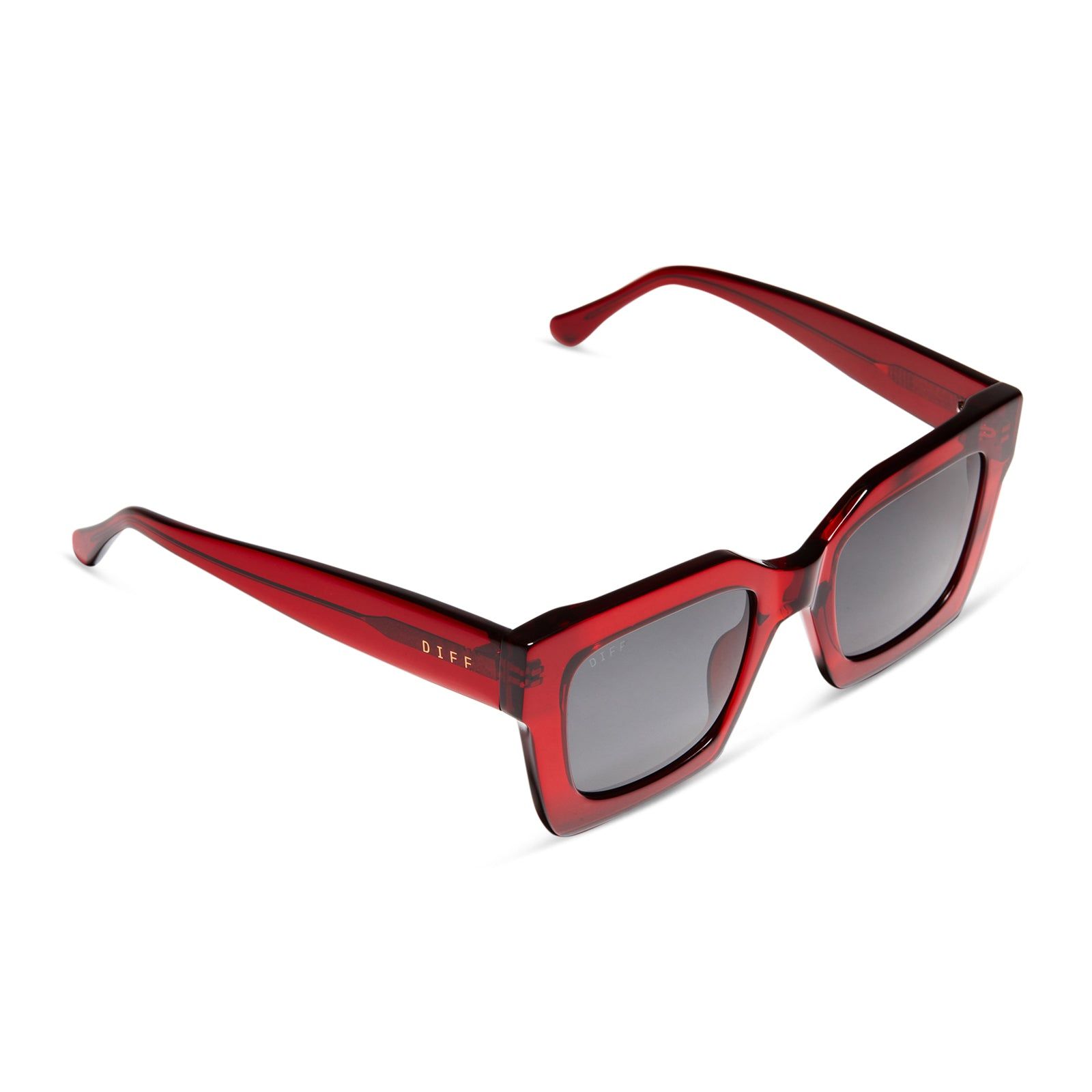 DANI - CARMINE + GREY POLARIZED SUNGLASSES sold by Diff Eyewear product image thumbnail 4