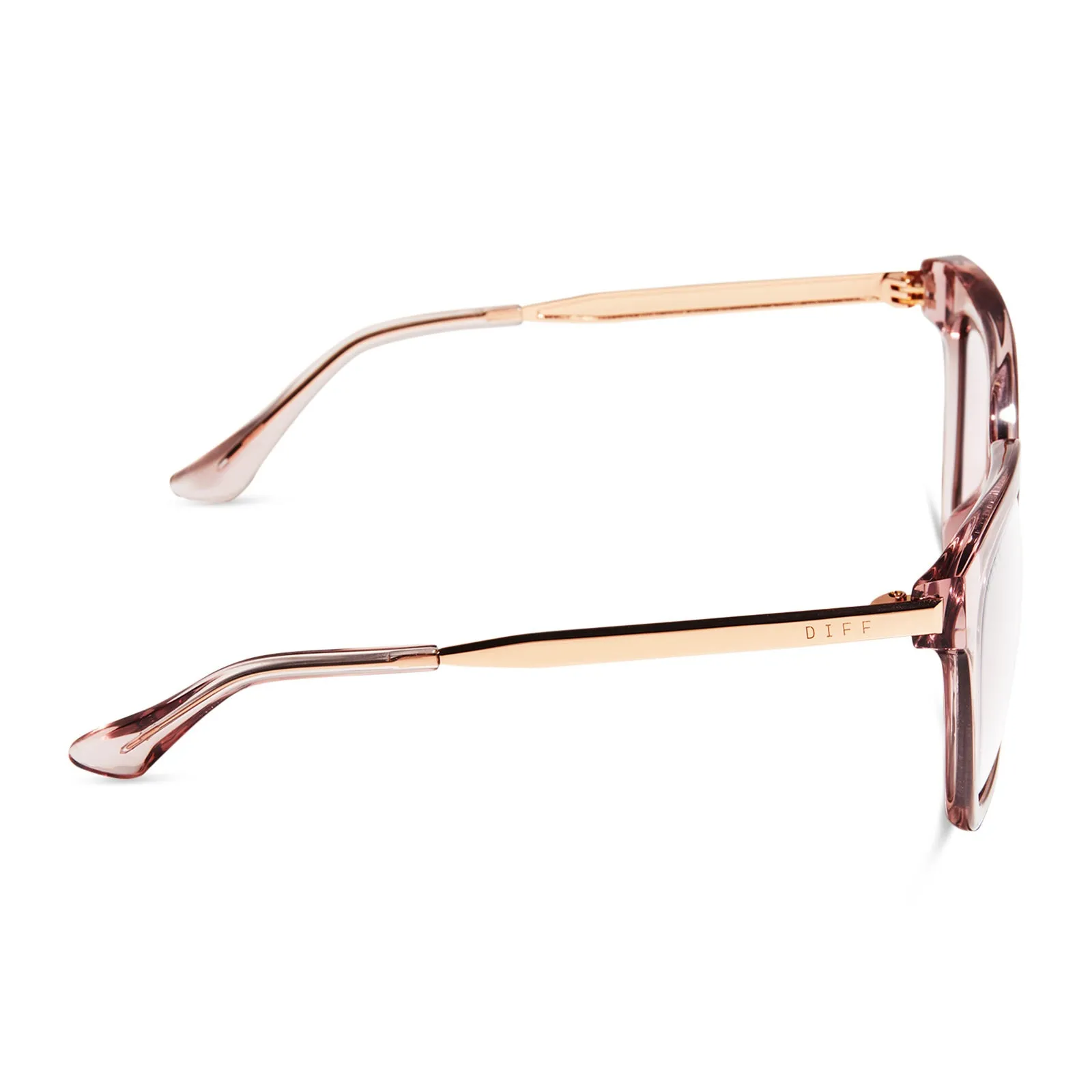 BELLA - LIGHT PINK CRYSTAL + GLASSES sold by Diff Eyewear product image thumbnail 3