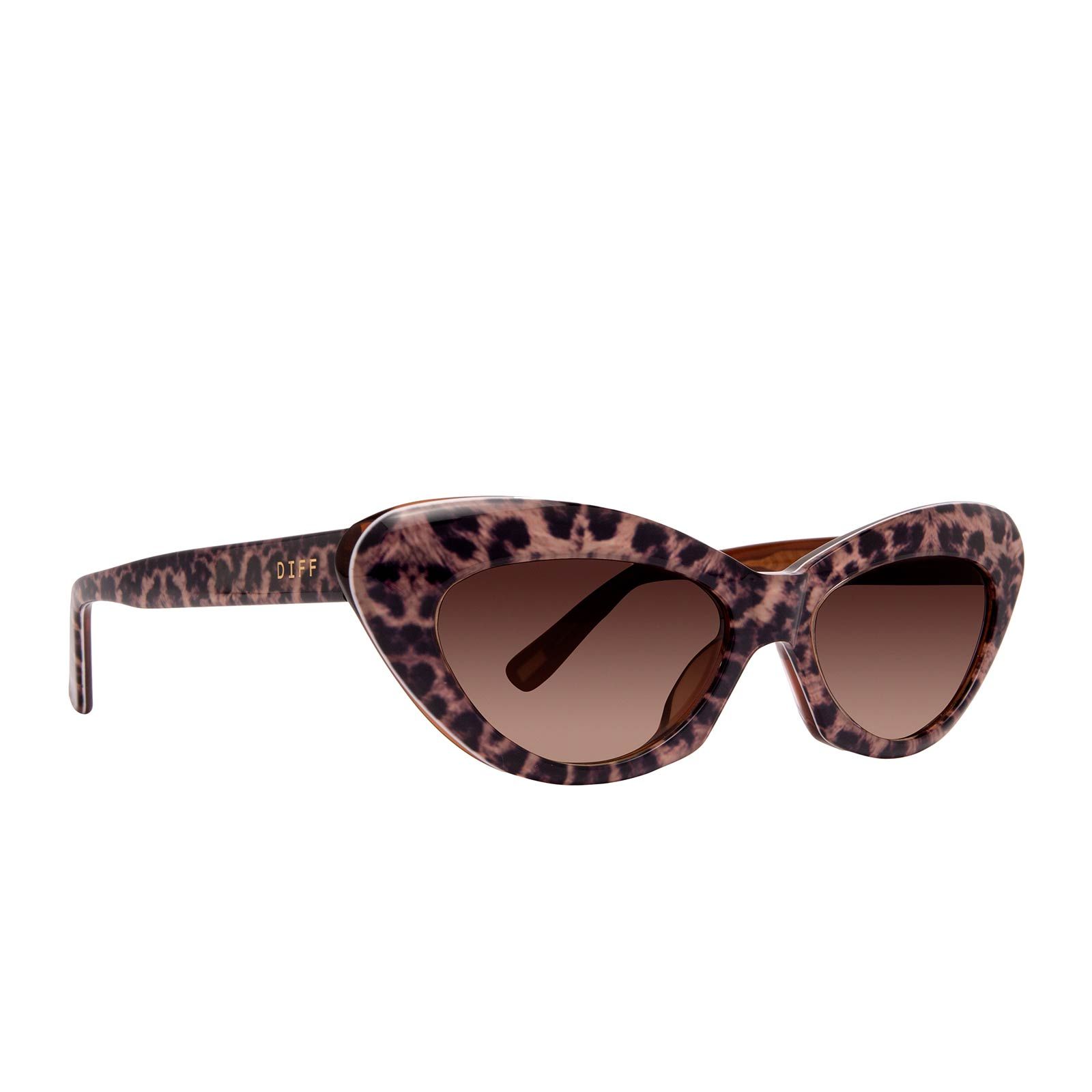 CLEO - LEOPARD TORTOISE + BROWN GRADIENT SUNGLASSES sold by Diff Eyewear product image thumbnail 2