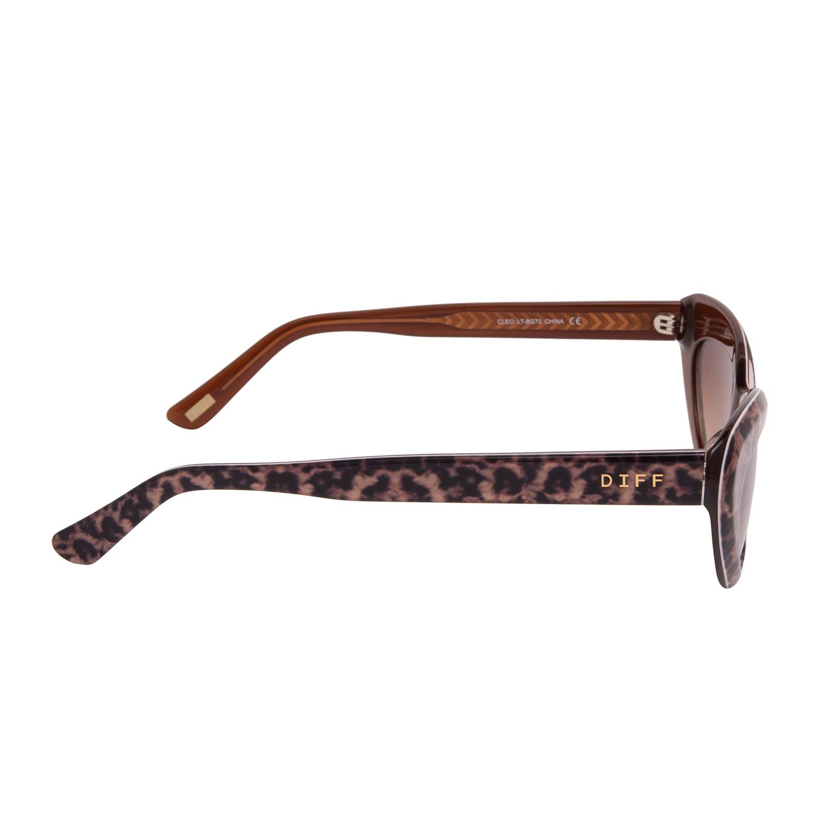 CLEO - LEOPARD TORTOISE + BROWN GRADIENT SUNGLASSES sold by Diff Eyewear product image thumbnail 3