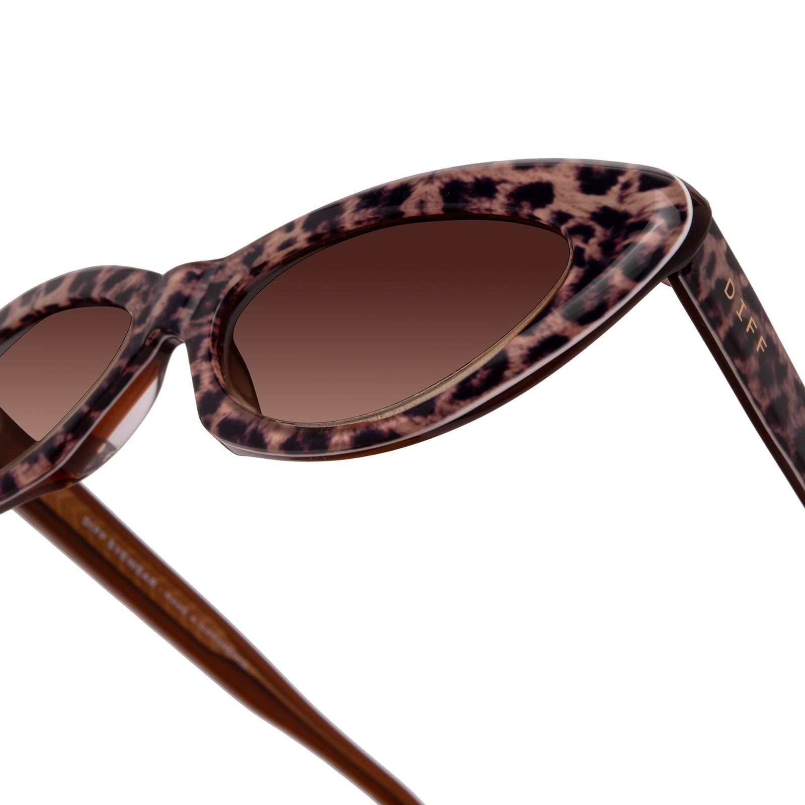 CLEO - LEOPARD TORTOISE + BROWN GRADIENT SUNGLASSES sold by Diff Eyewear product image thumbnail 6