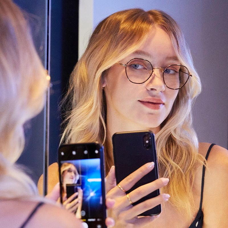 RIDLEY - ROSE GOLD + BLUE LIGHT TECHNOLOGY CLEAR GLASSES sold by Diff Eyewear product image thumbnail 5