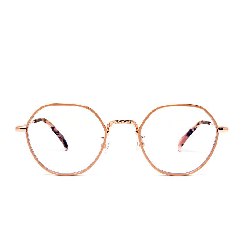 RIDLEY - ROSE GOLD + BLUE LIGHT TECHNOLOGY CLEAR GLASSES sold by Diff Eyewear