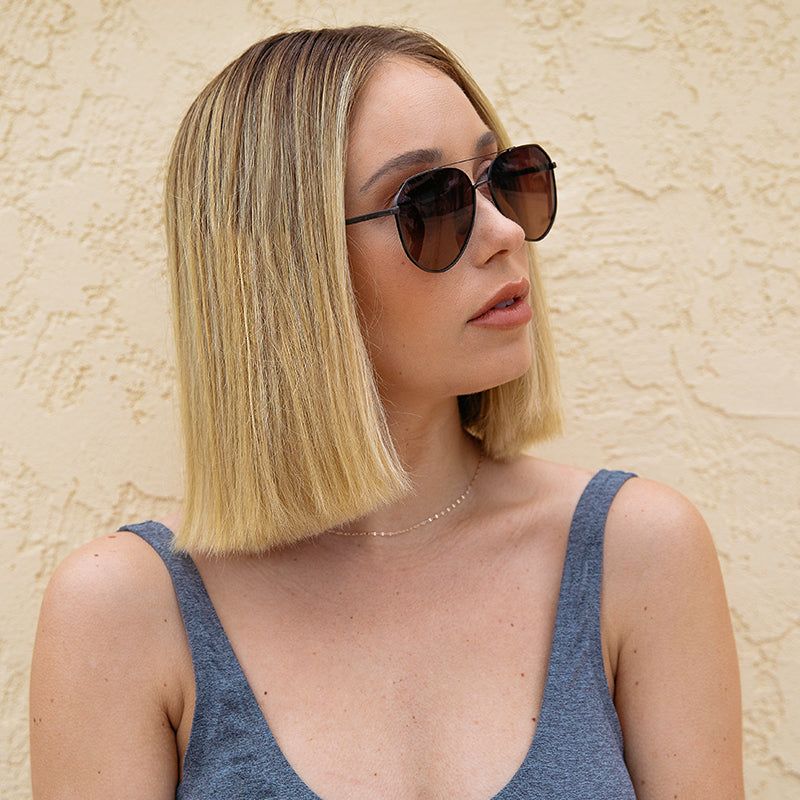 DASH - BRUSHED GUNMETAL + BROWN GRADIENT + POLARIZED SUNGLASSES sold by Diff Eyewear product image thumbnail 3