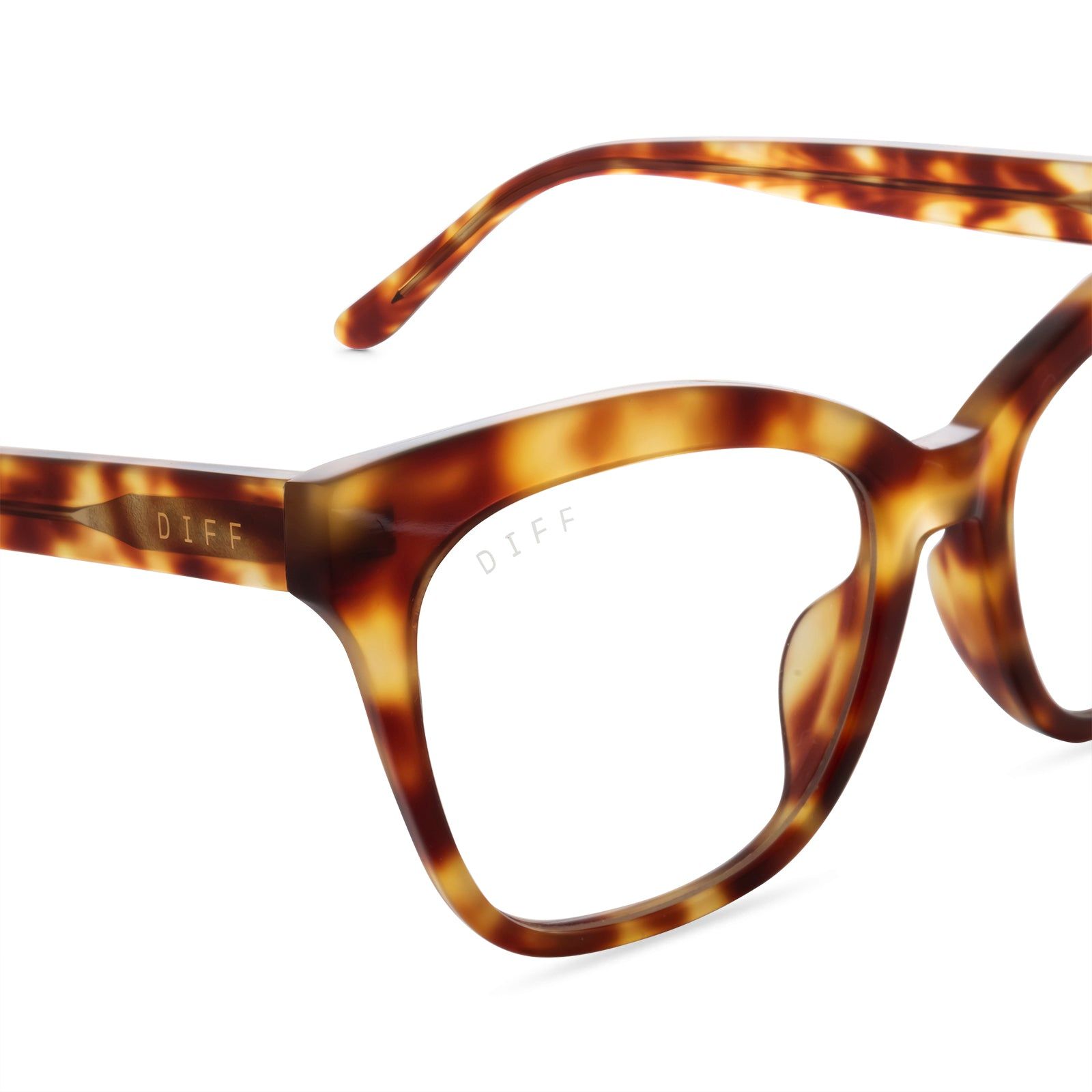 WINSTON - SOLSTICE TORTOISE + CLEAR GLASSES sold by Diff Eyewear product image thumbnail 3