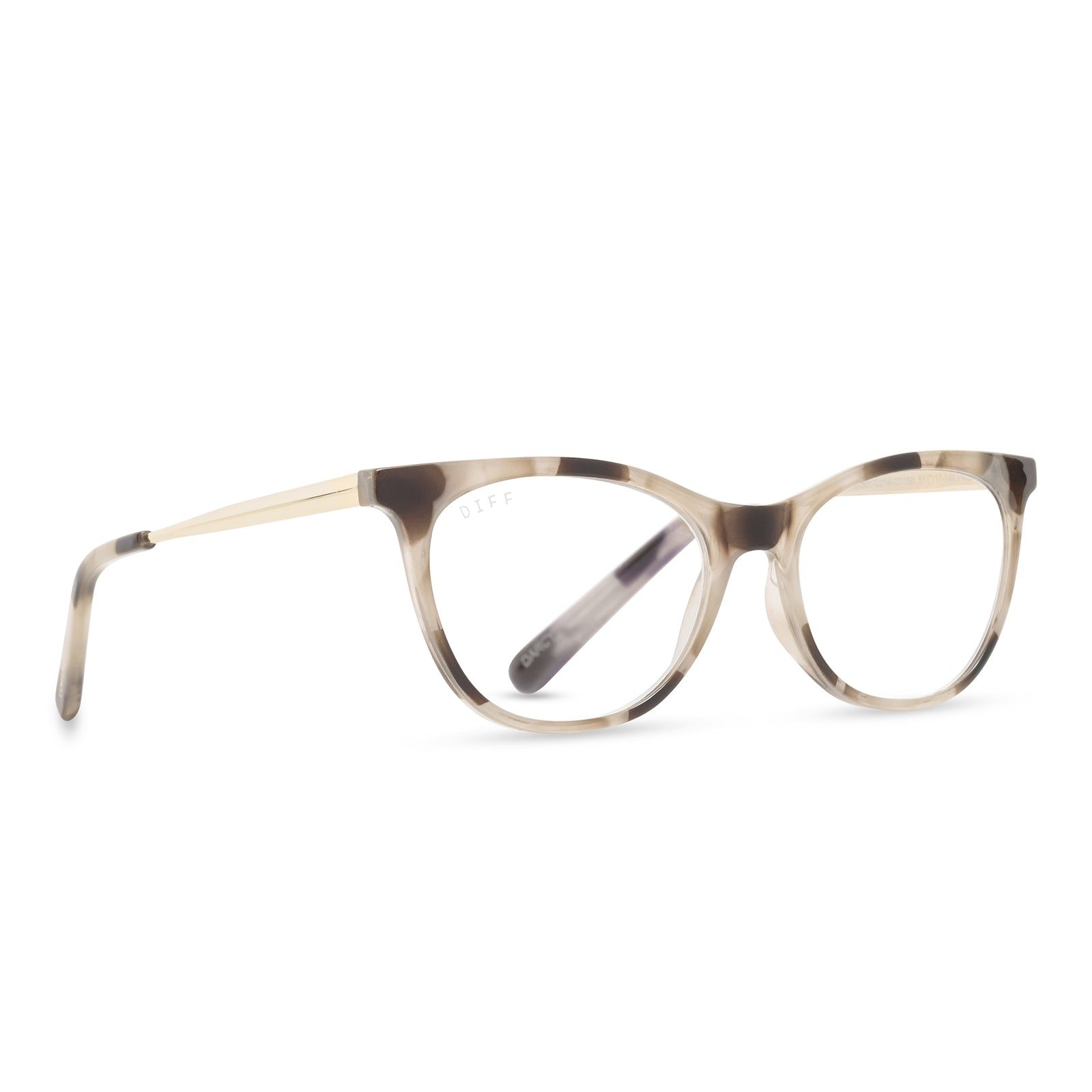 DARCY - CREAM TORTOISE + CLEAR GLASSES sold by Diff Eyewear product image thumbnail 2