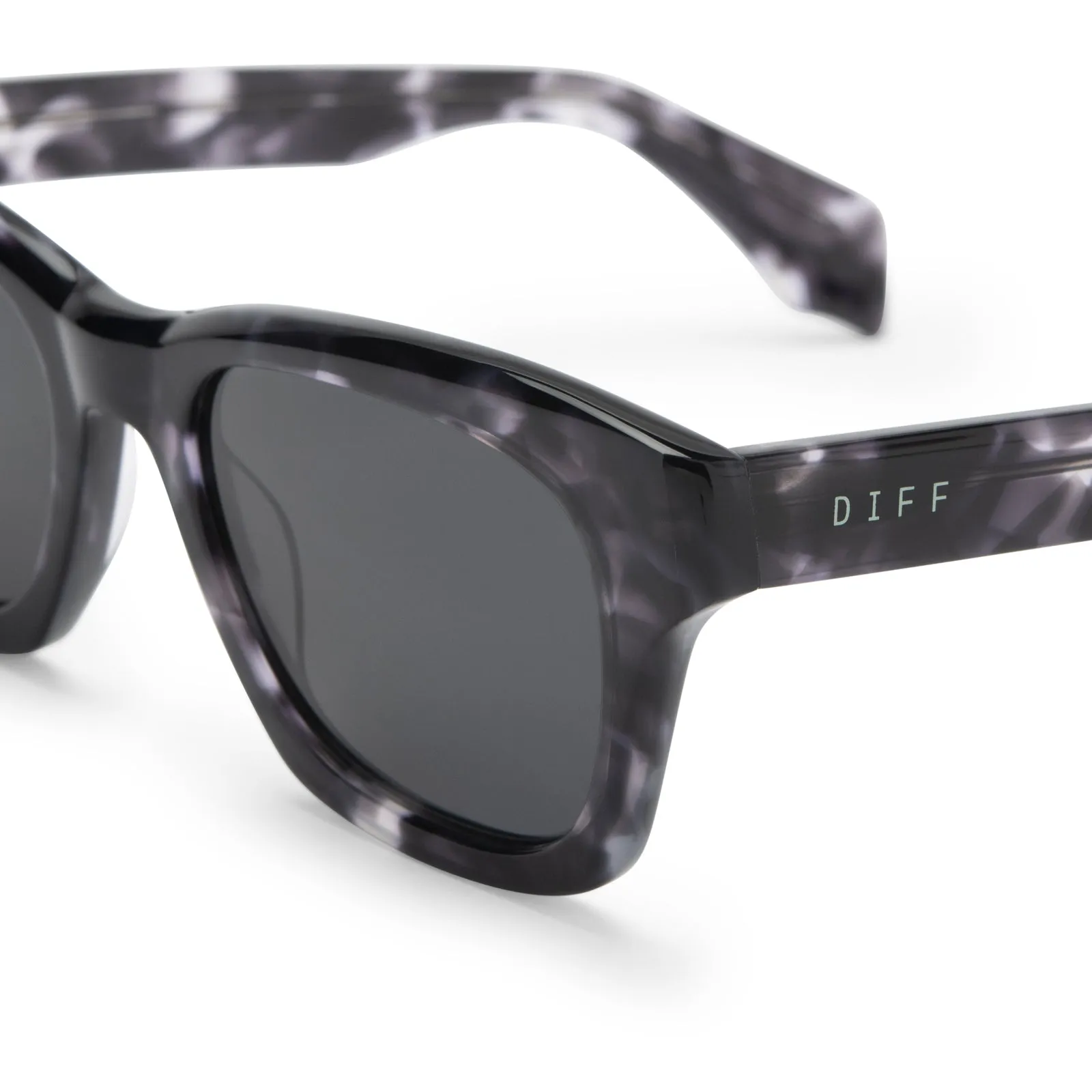 DEAN - BLACK MARBLE + GREY POLARIZED SUNGLASSES sold by Diff Eyewear product image thumbnail 3