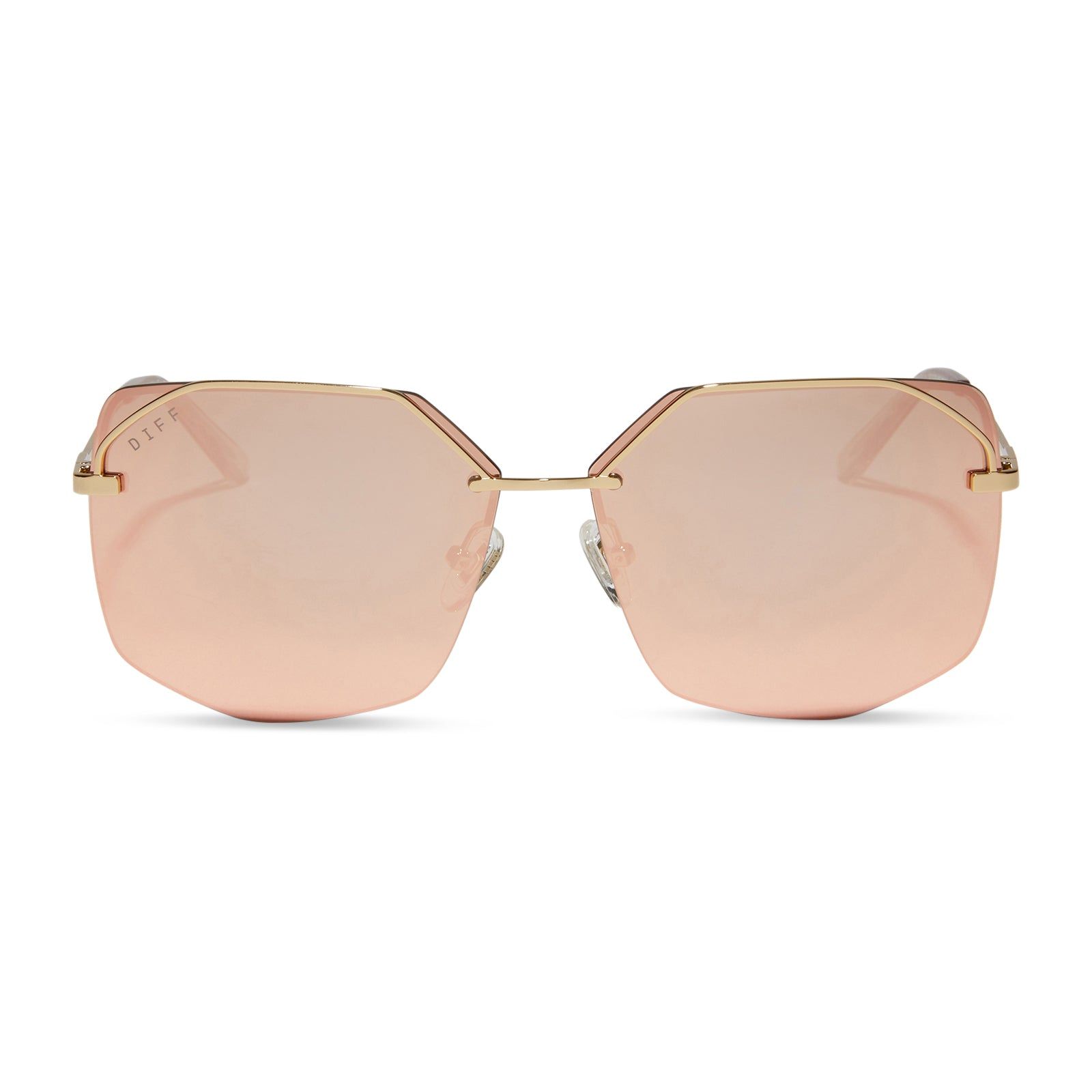 BREE - GOLD + PEACH MIRROR SUNGLASSES sold by Diff Eyewear