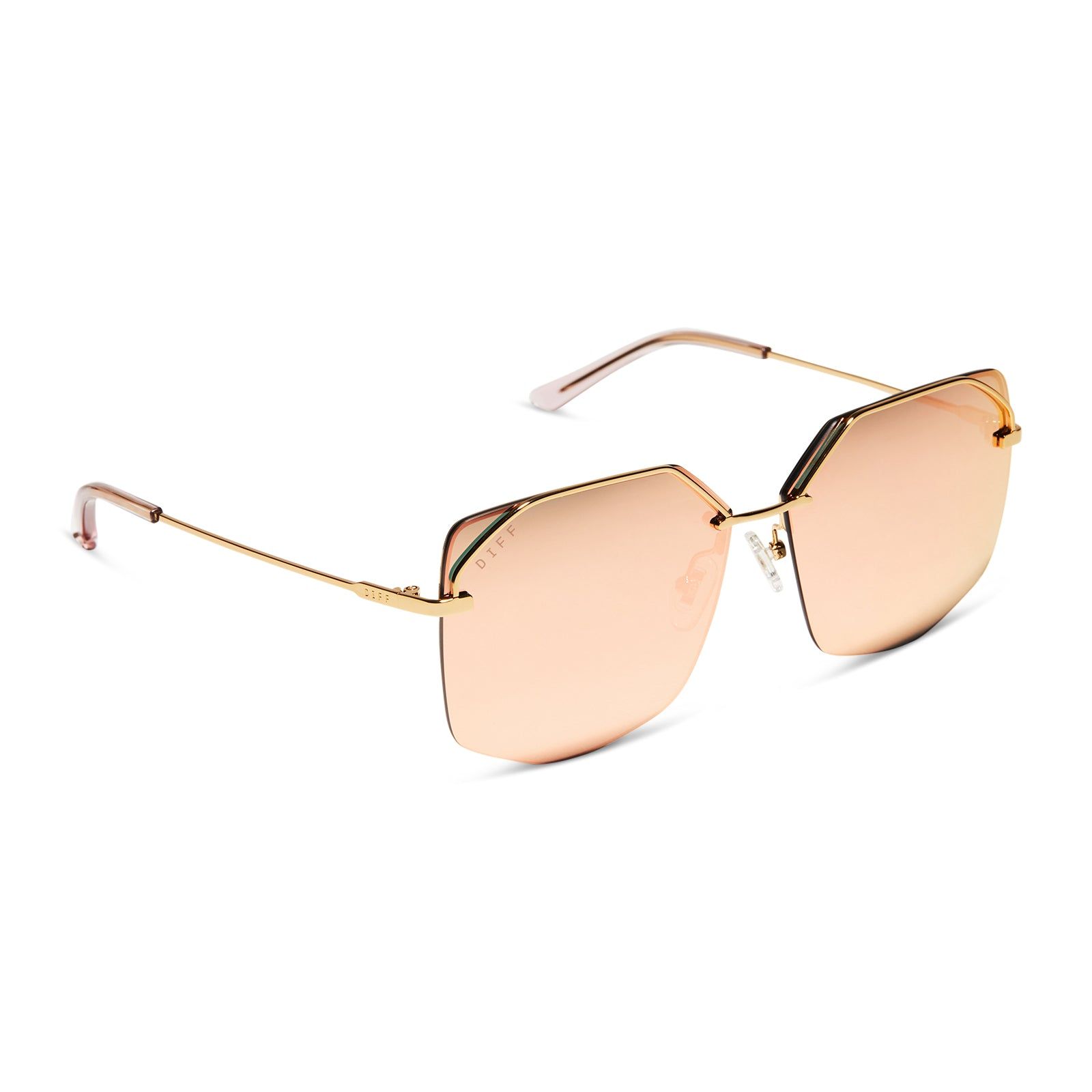 BREE - GOLD + PEACH MIRROR SUNGLASSES sold by Diff Eyewear product image thumbnail 2