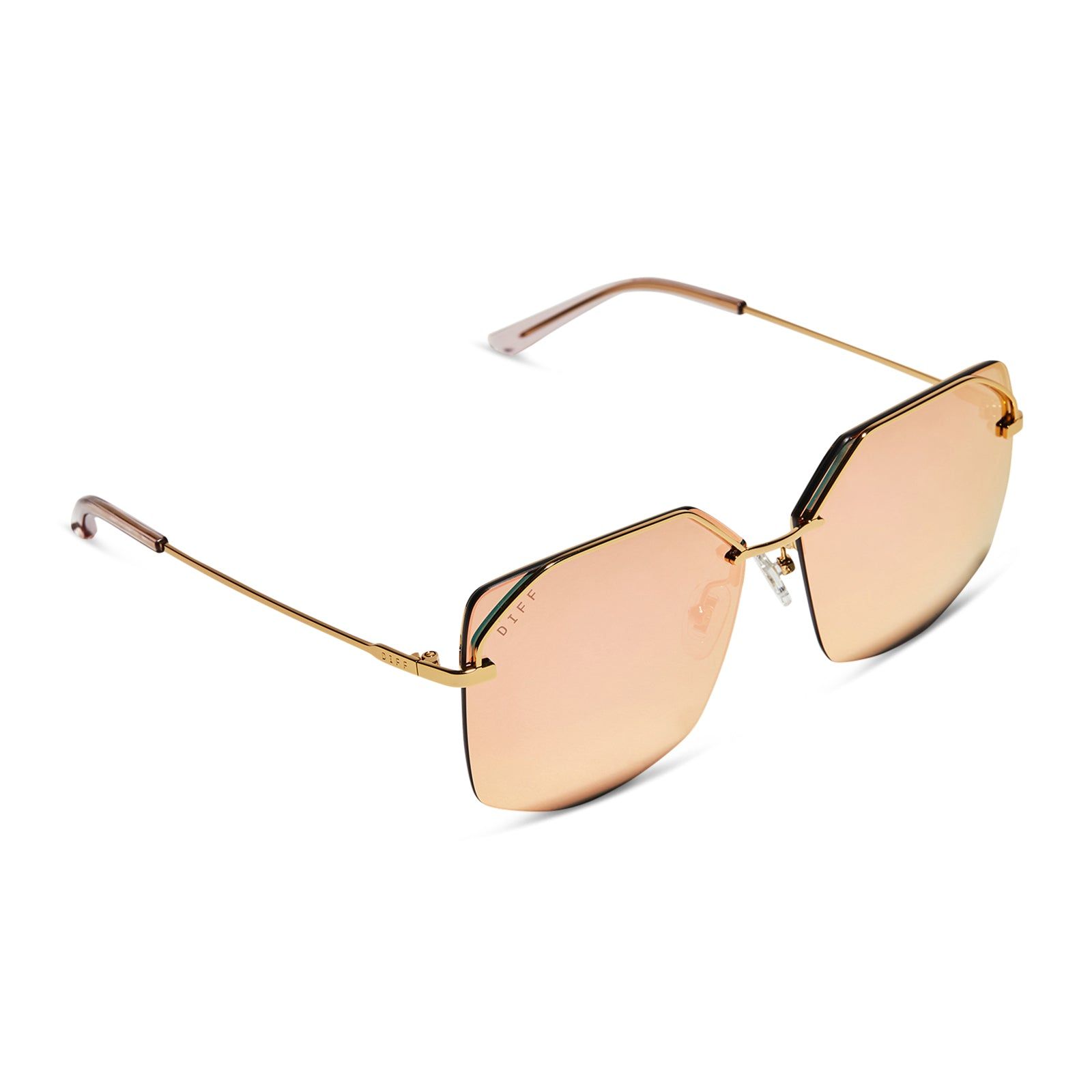 BREE - GOLD + PEACH MIRROR SUNGLASSES sold by Diff Eyewear product image thumbnail 4