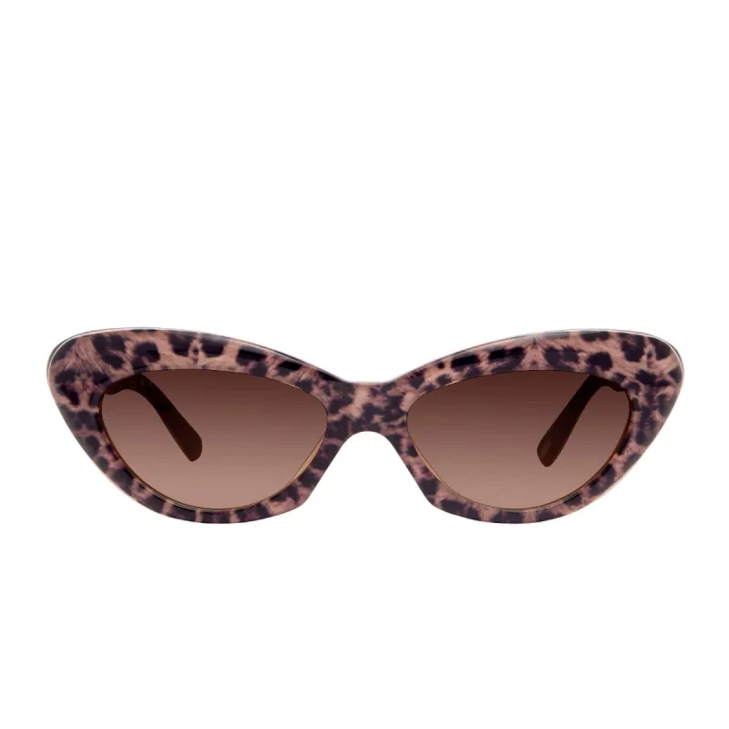 CLEO - LEOPARD TORTOISE + BROWN GRADIENT SUNGLASSES sold by Diff Eyewear