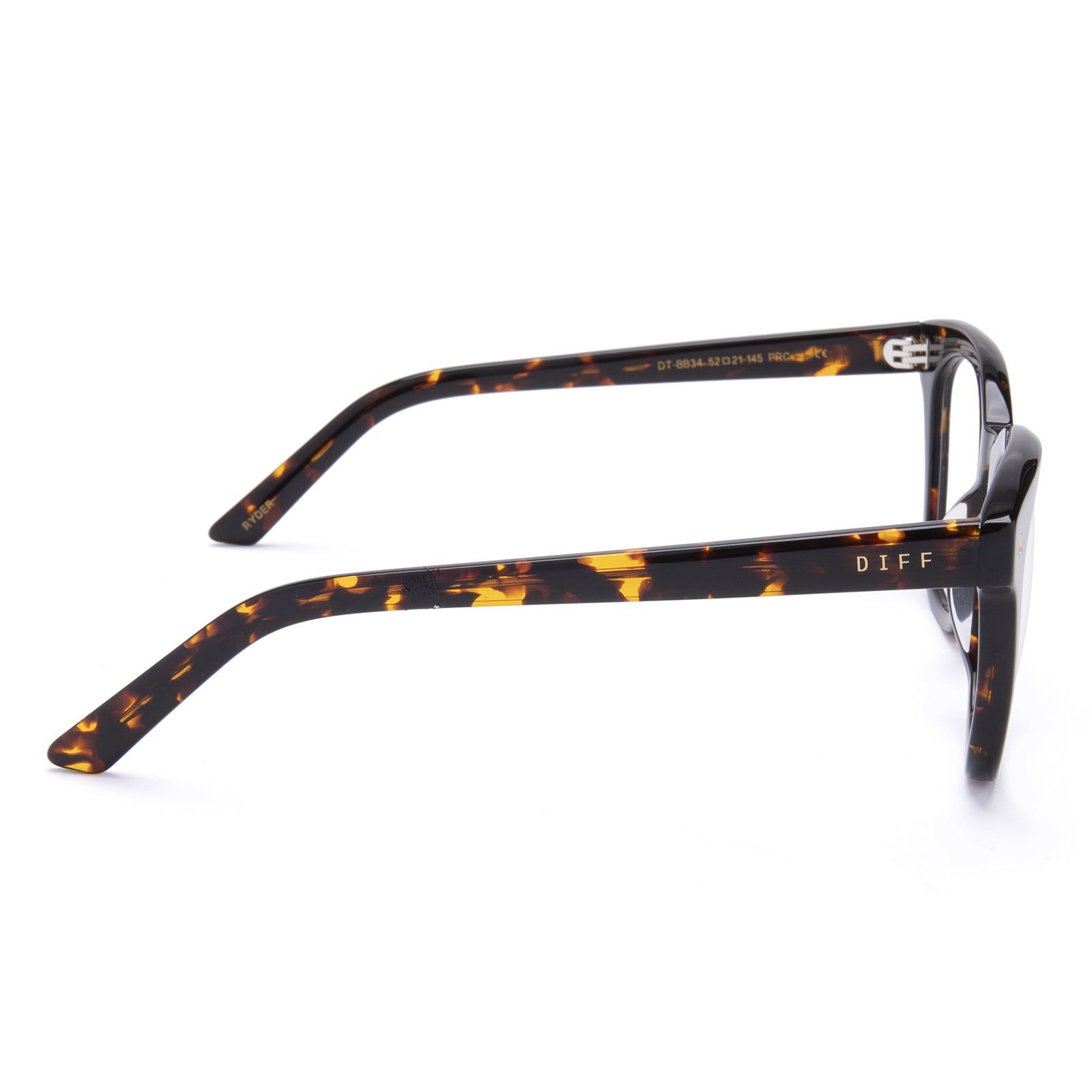 RYDER - DARK TORTOISE + BLUE LIGHT TECHNOLOGY GLASSES sold by Diff Eyewear product image thumbnail 4