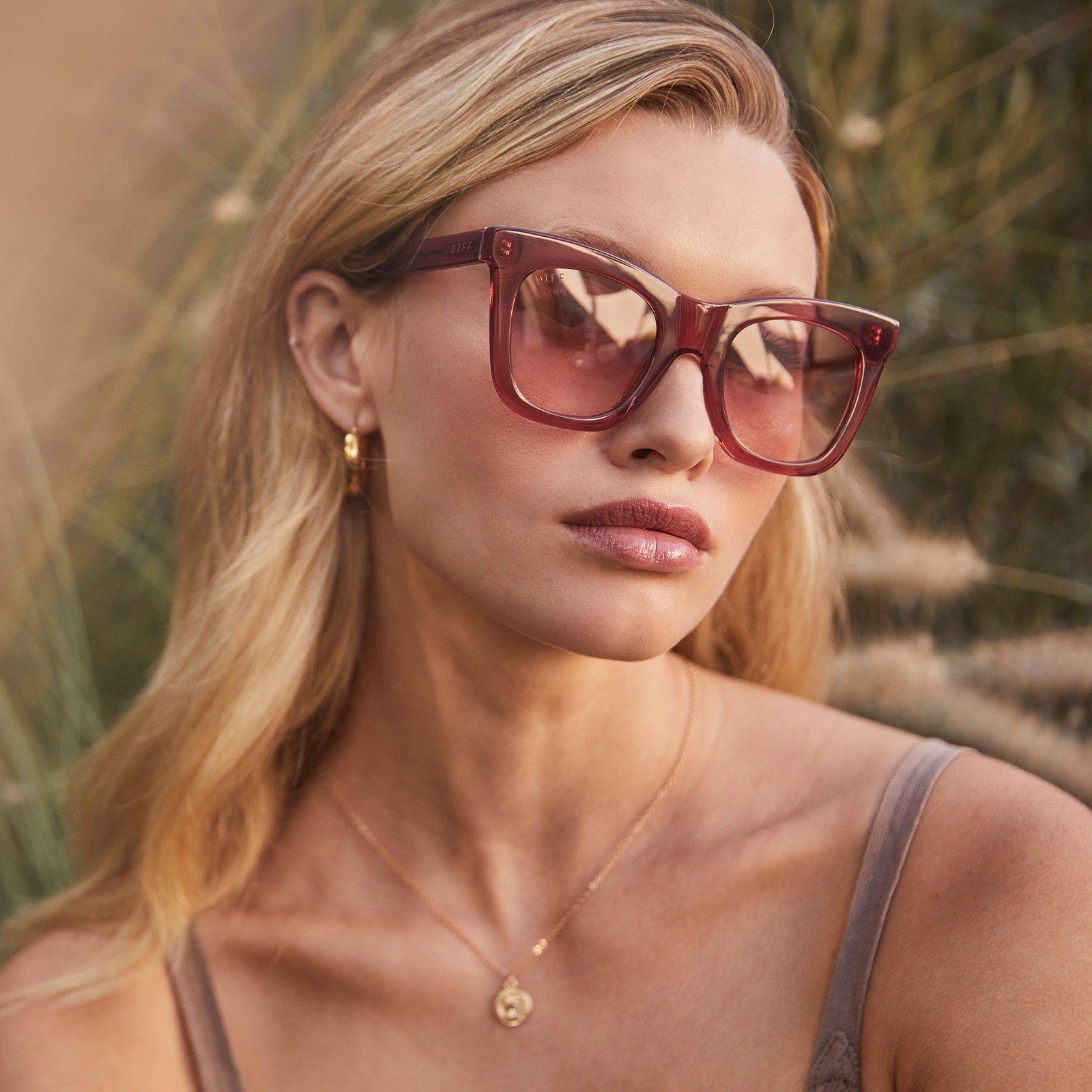 KAIA - MULBERRY + WINE GRADIENT SUNGLASSES sold by Diff Eyewear product image thumbnail 5