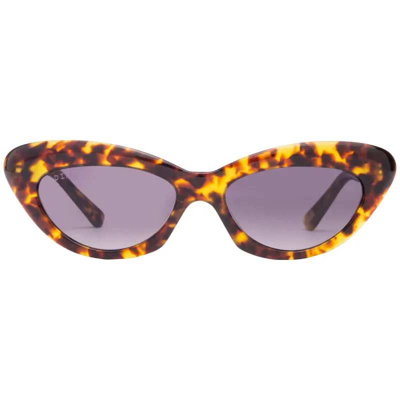 CLEO - AMBER TORTOISE + GREY GRADIENT SUNGLASSES sold by Diff Eyewear