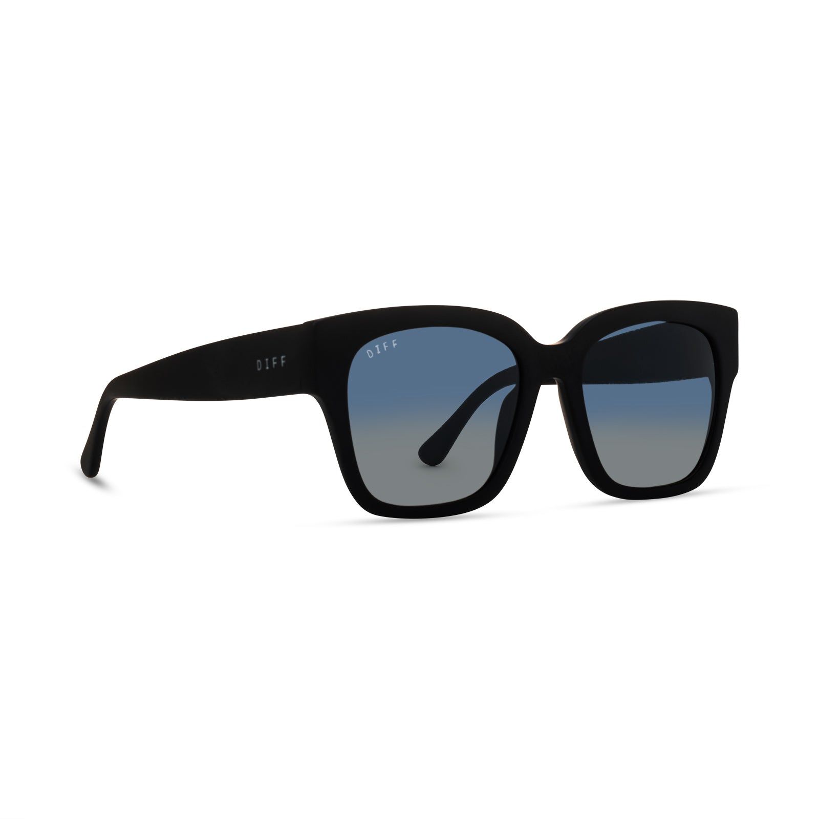 BELLA II - MATTE BLACK + AEGEAN BLUE GRADIENT FLASH SUNGLASSES sold by Diff Eyewear product image thumbnail 2