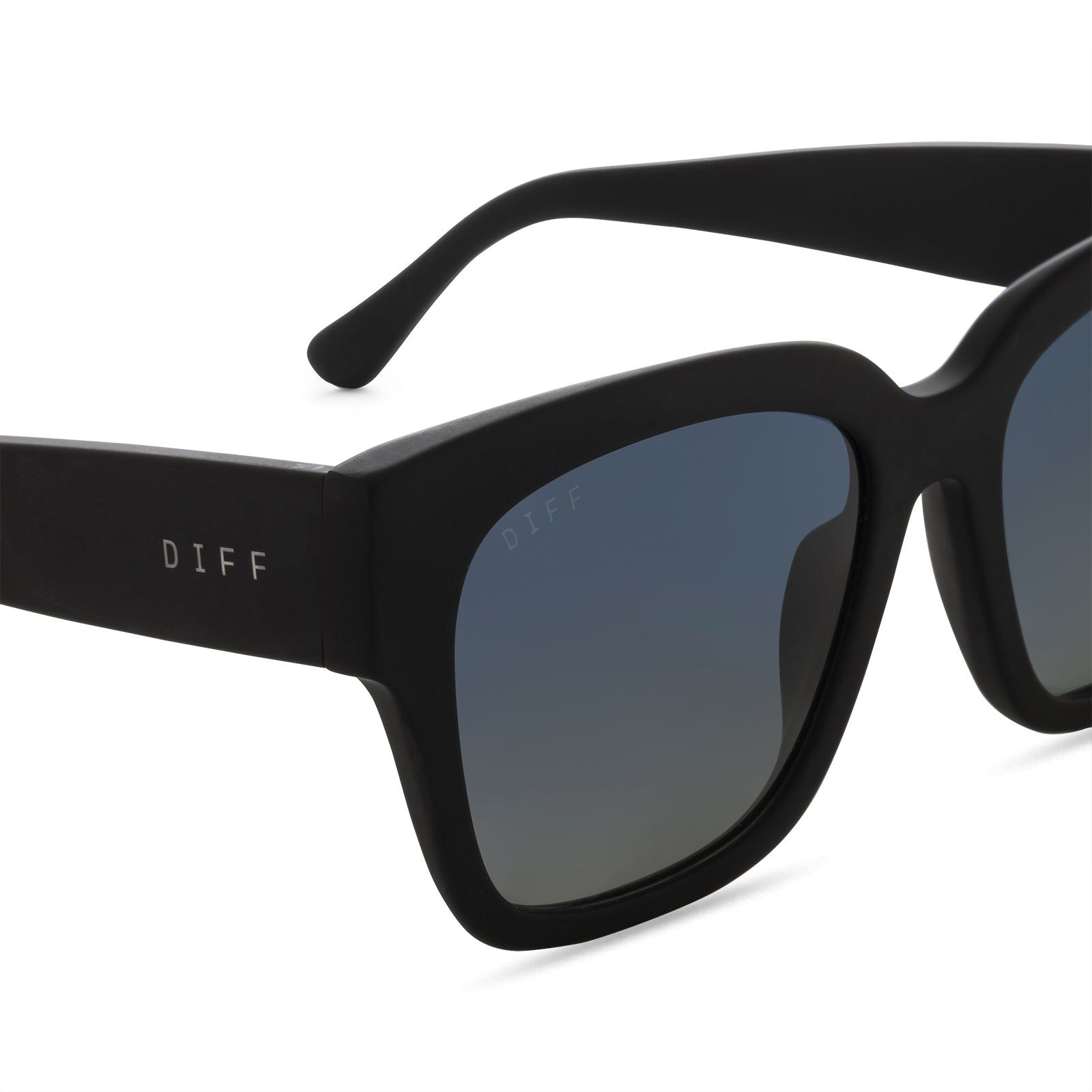 BELLA II - MATTE BLACK + AEGEAN BLUE GRADIENT FLASH SUNGLASSES sold by Diff Eyewear product image thumbnail 3
