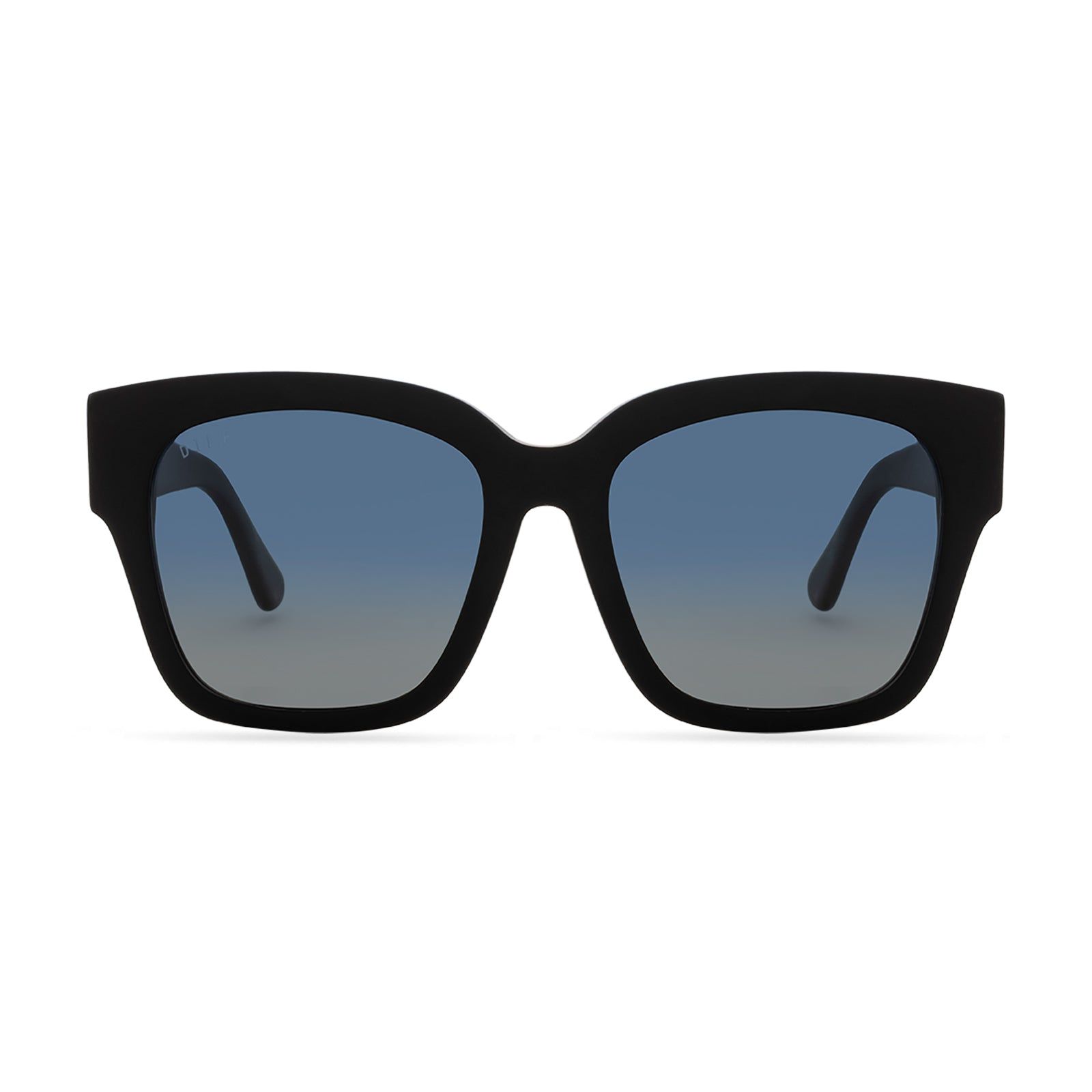BELLA II - MATTE BLACK + AEGEAN BLUE GRADIENT FLASH SUNGLASSES sold by Diff Eyewear