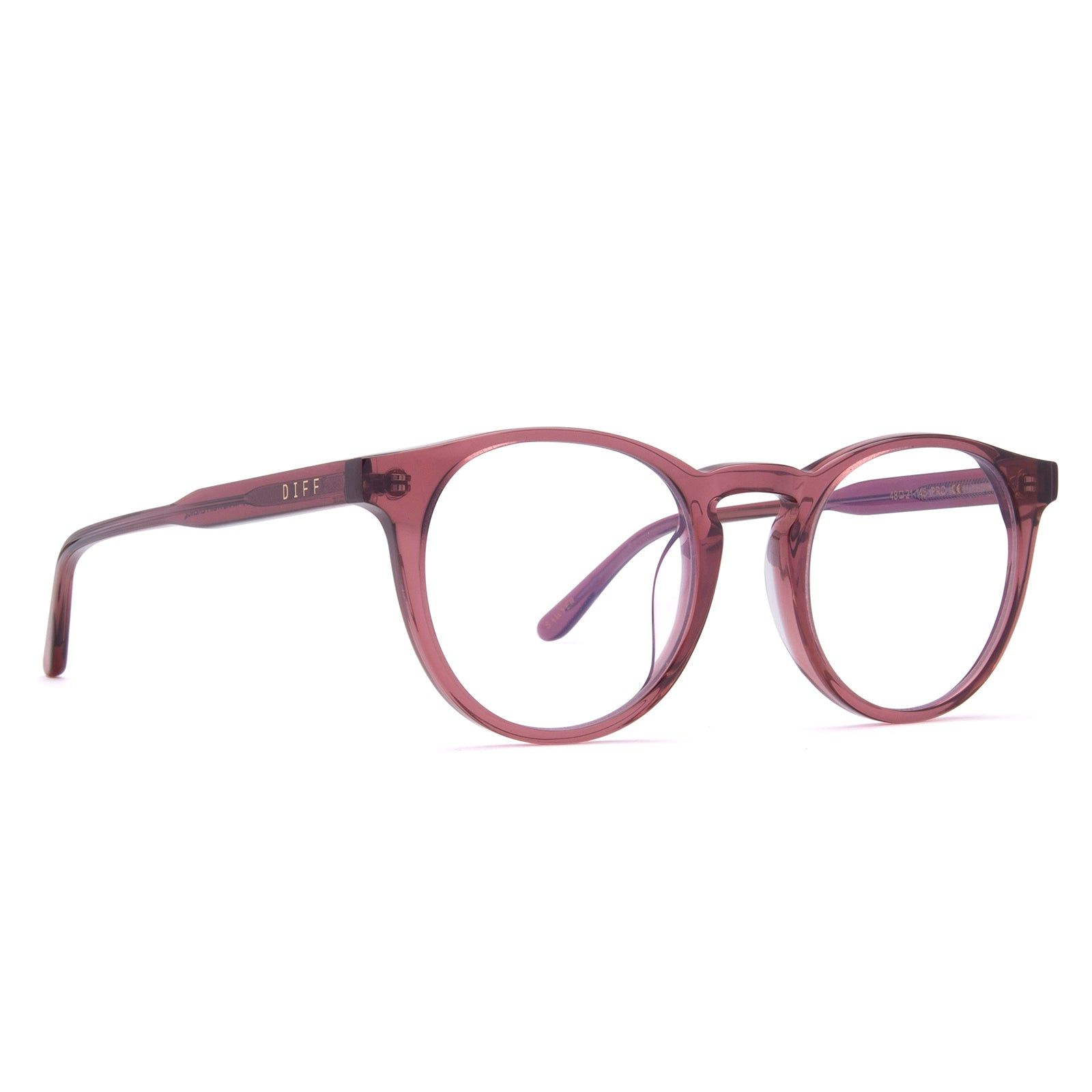 SAWYER - MULBERRY + CLEAR GLASSES sold by Diff Eyewear product image thumbnail 2