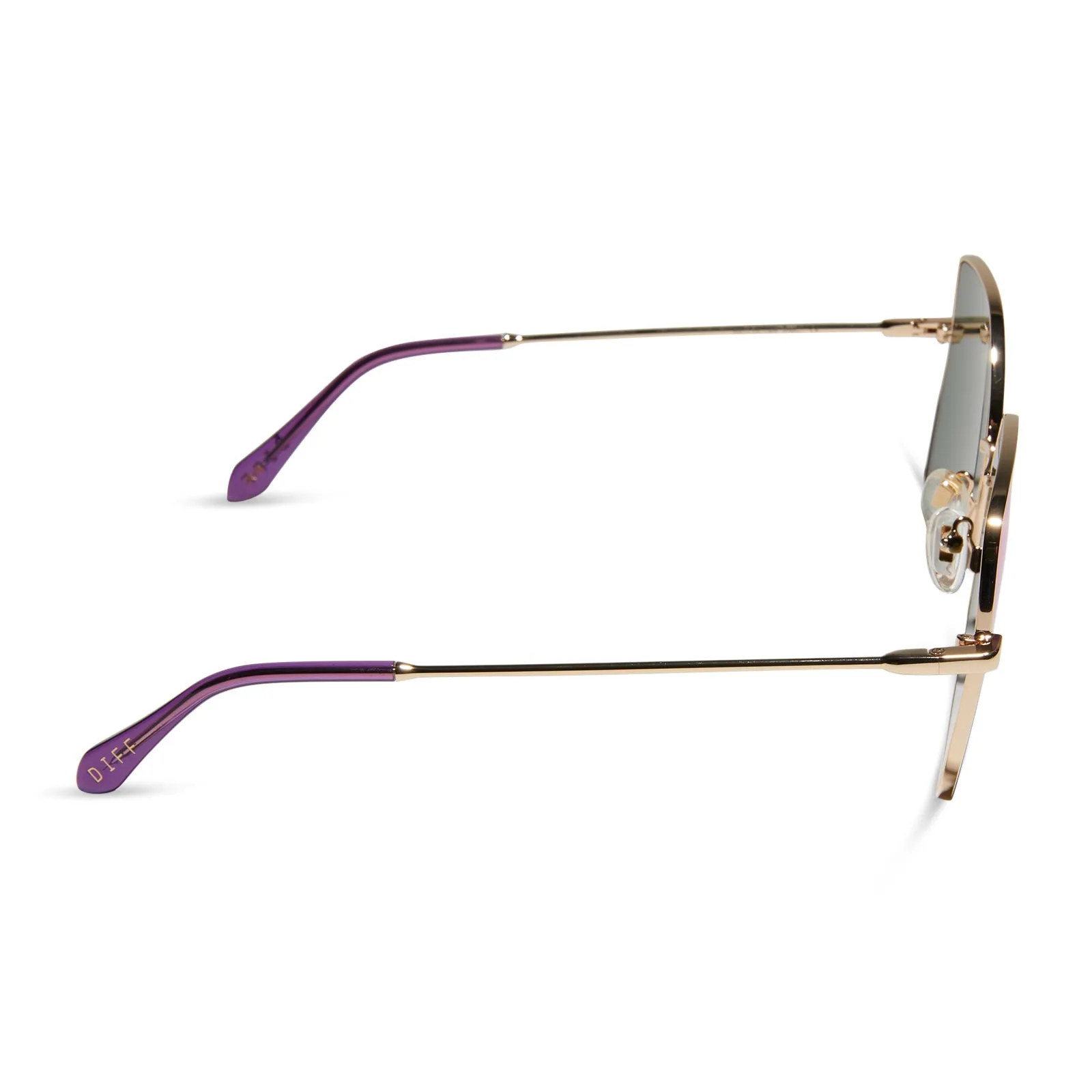 IRIS - GOLD + PURPLE MIRROR SUNGLASSES sold by Diff Eyewear product image thumbnail 3