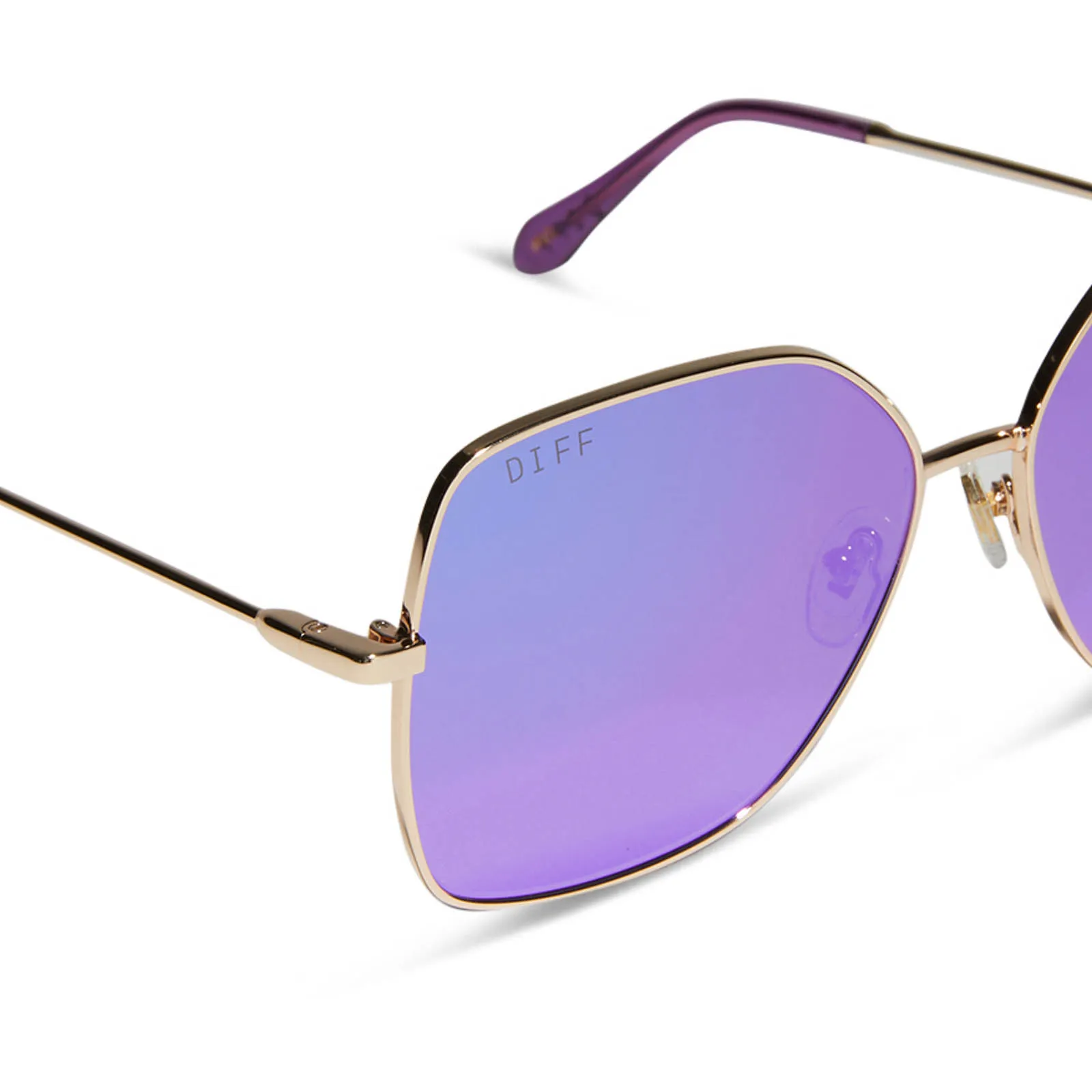 IRIS - GOLD + PURPLE MIRROR SUNGLASSES sold by Diff Eyewear product image thumbnail 4