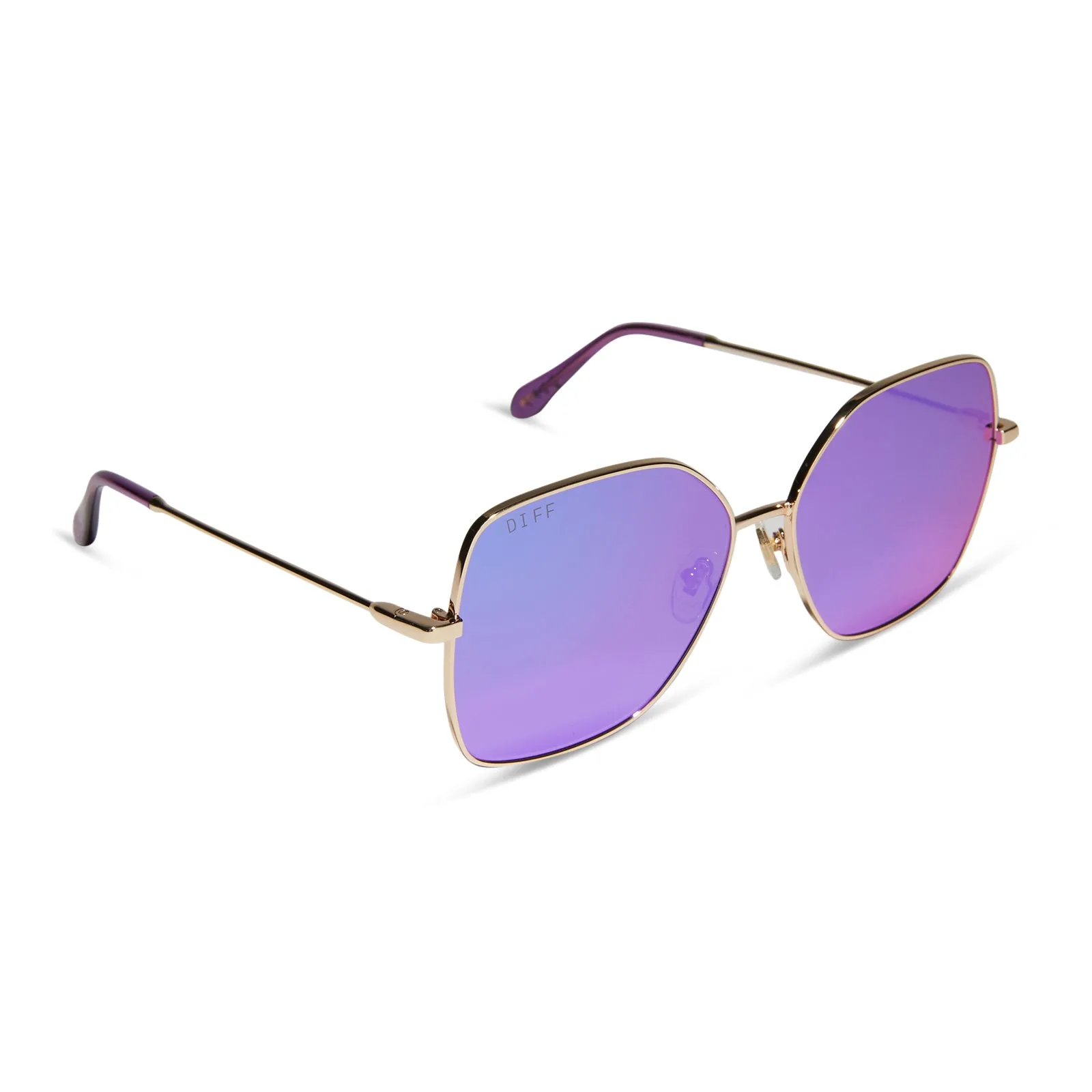 IRIS - GOLD + PURPLE MIRROR SUNGLASSES sold by Diff Eyewear product image thumbnail 2