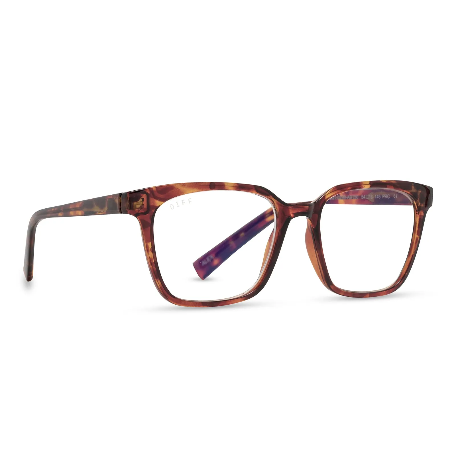 ALEX - AMBER TORTOISE + BLUE LIGHT TECHNOLOGY GLASSES sold by Diff Eyewear product image thumbnail 2