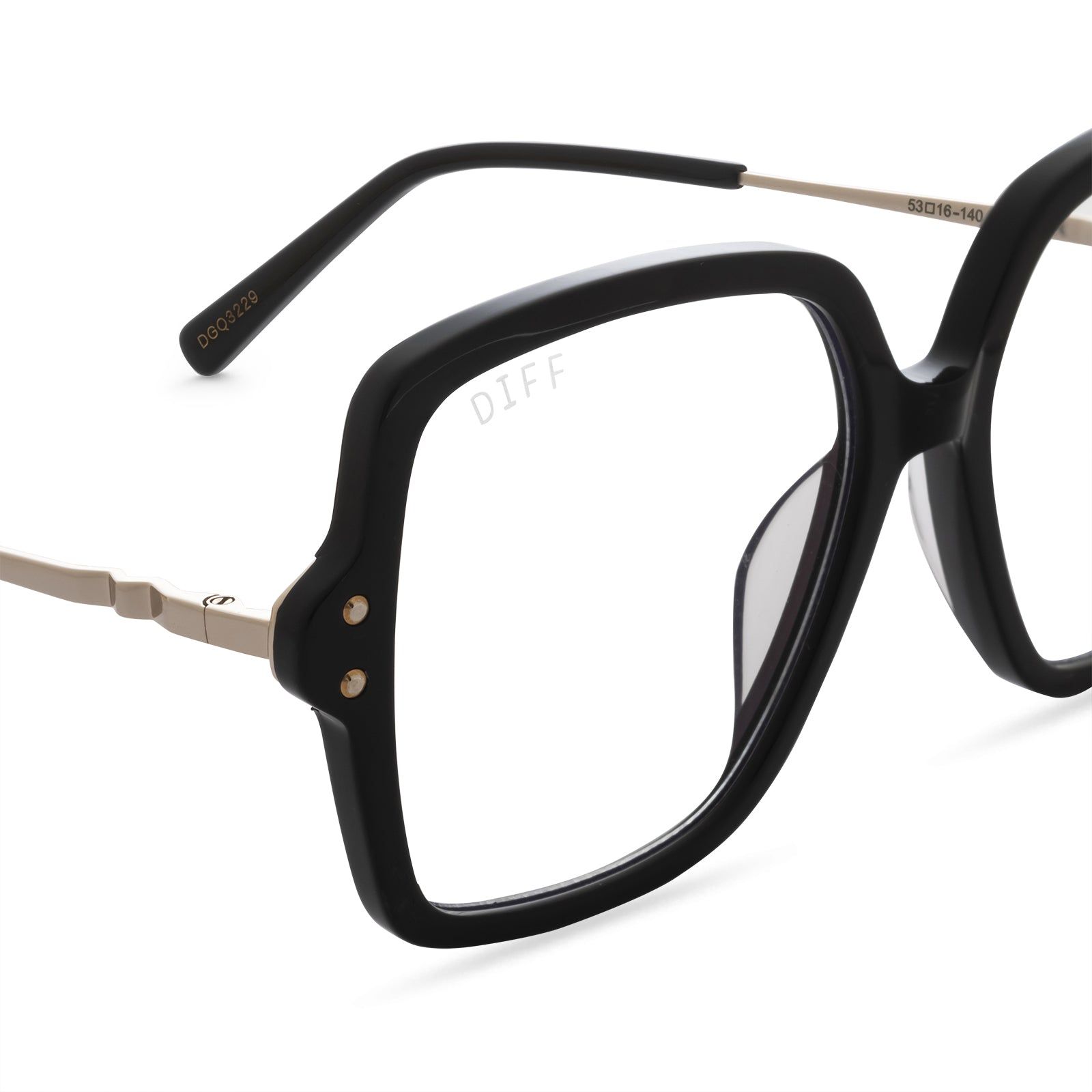 CLAIRE - BLACK + BLUE LIGHT TECHNOLOGY GLASSES sold by Diff Eyewear product image thumbnail 3