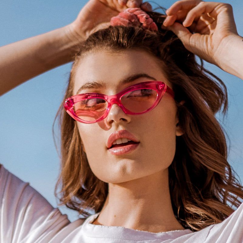 CLEO - PINK CRYSTAL + TRANSPARENT PINK SUNGLASSES sold by Diff Eyewear product image thumbnail 4
