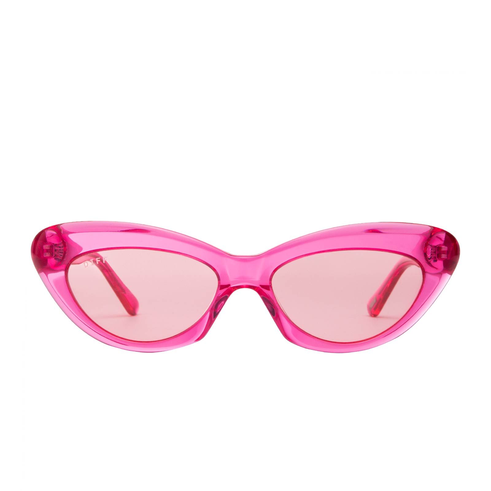 CLEO - PINK CRYSTAL + TRANSPARENT PINK SUNGLASSES sold by Diff Eyewear