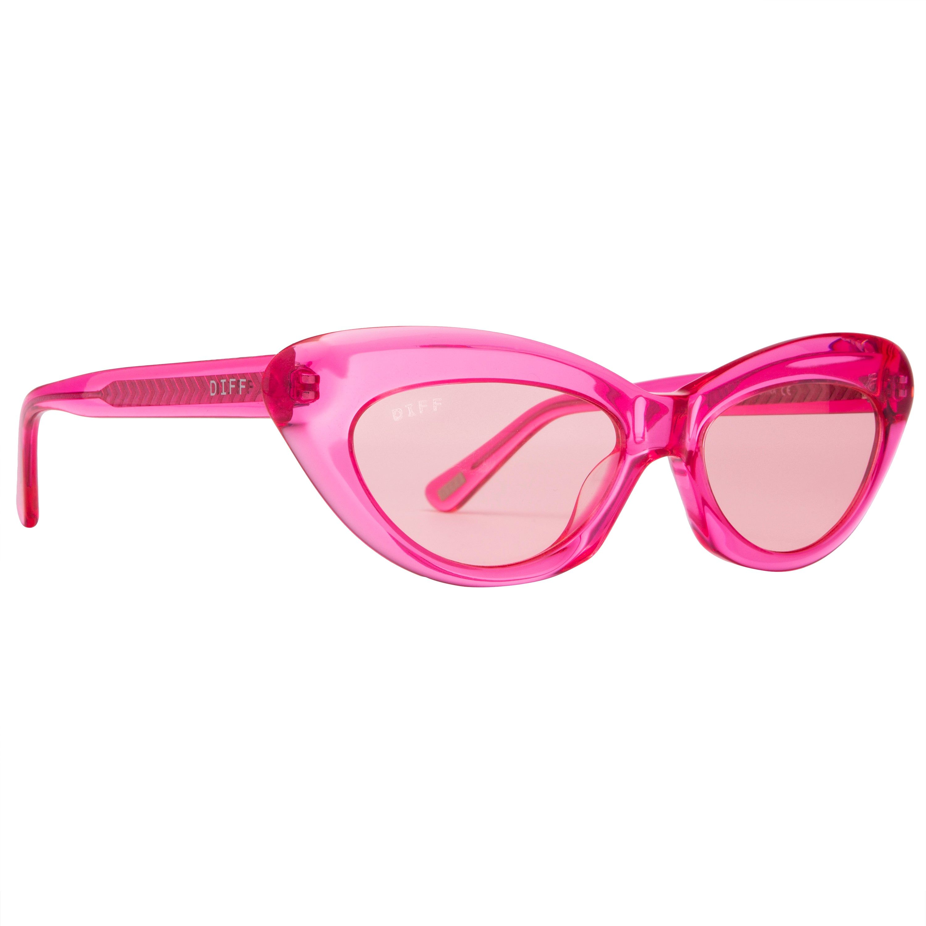 CLEO - PINK CRYSTAL + TRANSPARENT PINK SUNGLASSES sold by Diff Eyewear product image thumbnail 2