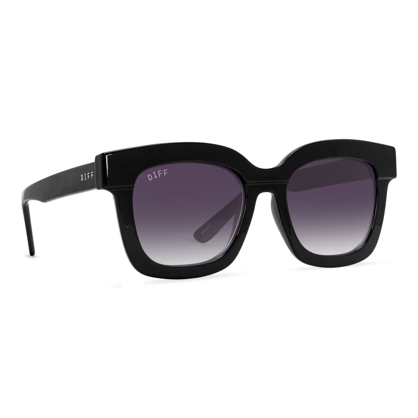 MAKAY - BLACK + GREY GRADIENT SHARP SUNGLASSES sold by Diff Eyewear product image thumbnail 2
