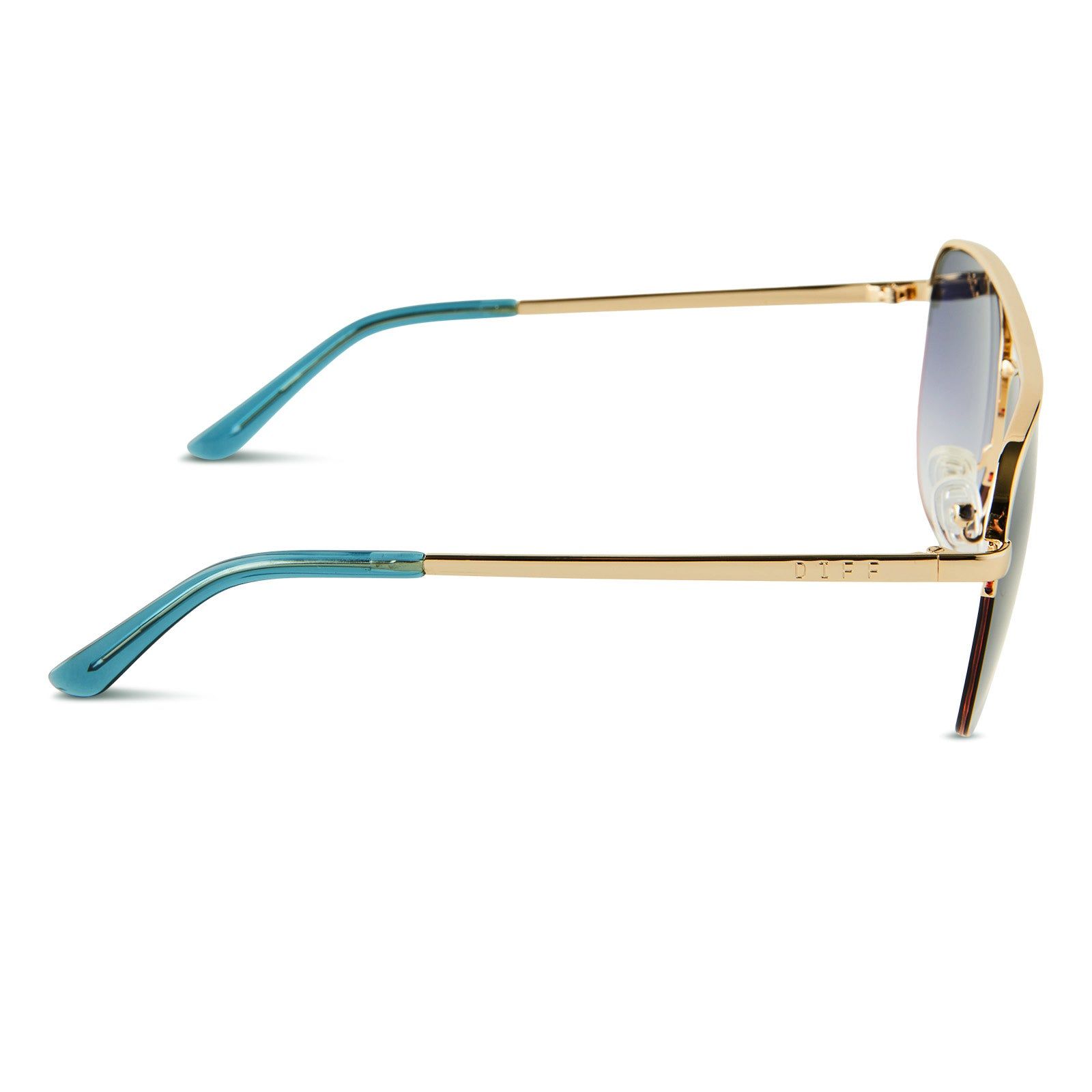 TATE - GOLD + BLUE GRADIENT SUNGLASSES sold by Diff Eyewear product image thumbnail 3