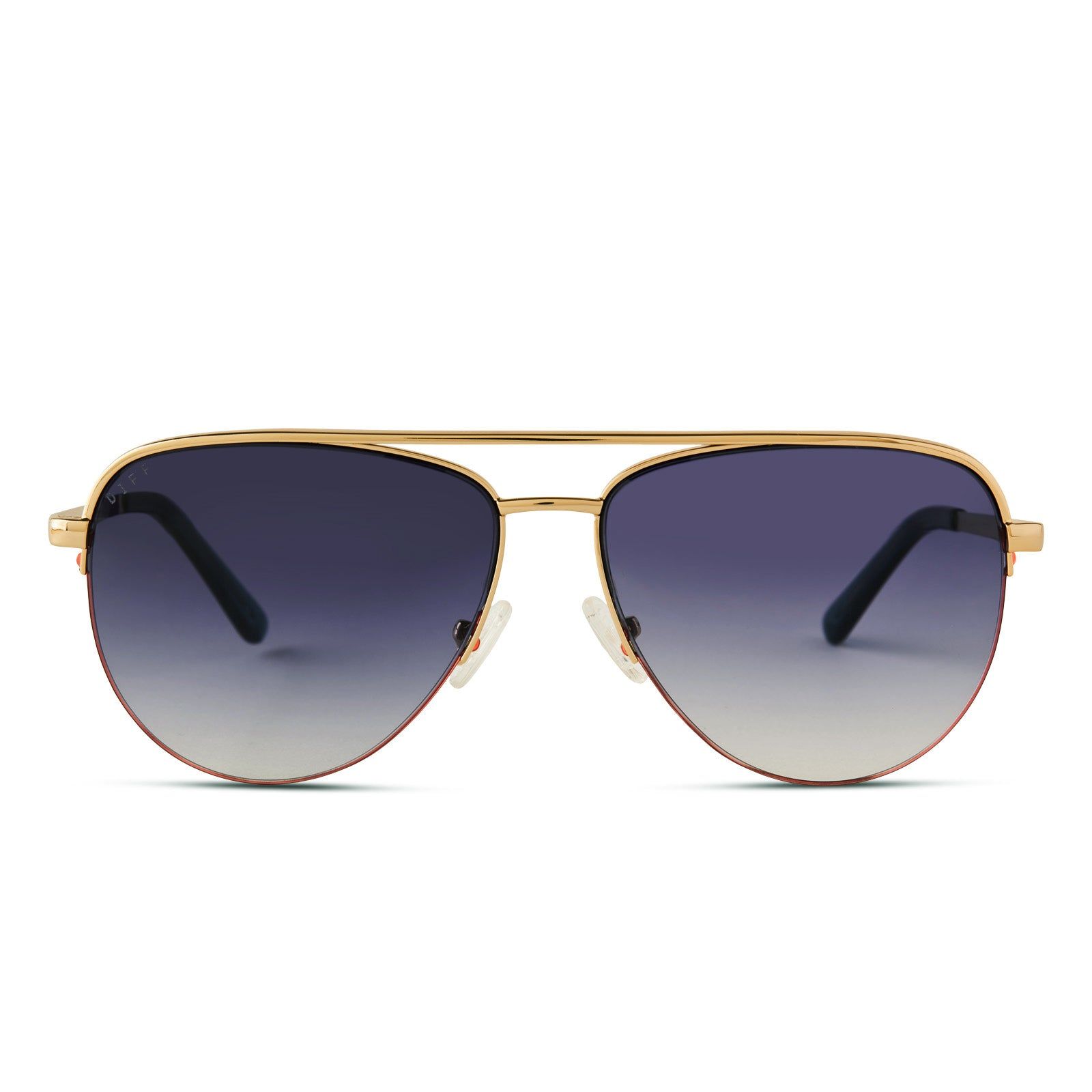 TATE - GOLD + BLUE GRADIENT SUNGLASSES sold by Diff Eyewear