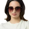 VITTORIA - GOLD + BROWN GRADIENT + POLARIZED SUNGLASSES sold by Diff Eyewear
