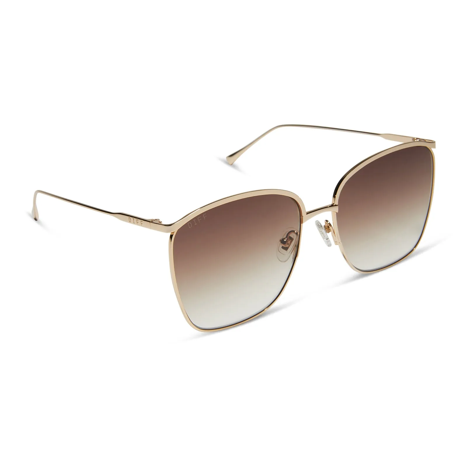 VITTORIA - GOLD + BROWN GRADIENT + POLARIZED SUNGLASSES sold by Diff Eyewear product image thumbnail 2