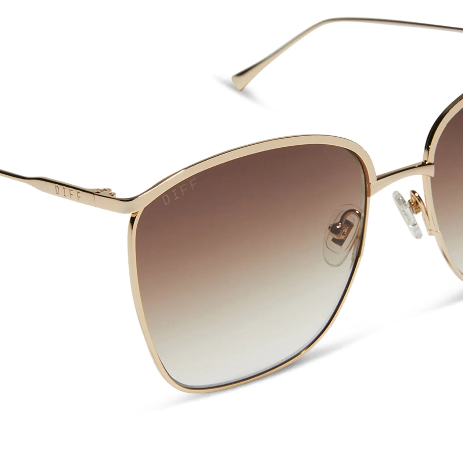 VITTORIA - GOLD + BROWN GRADIENT + POLARIZED SUNGLASSES sold by Diff Eyewear product image thumbnail 4