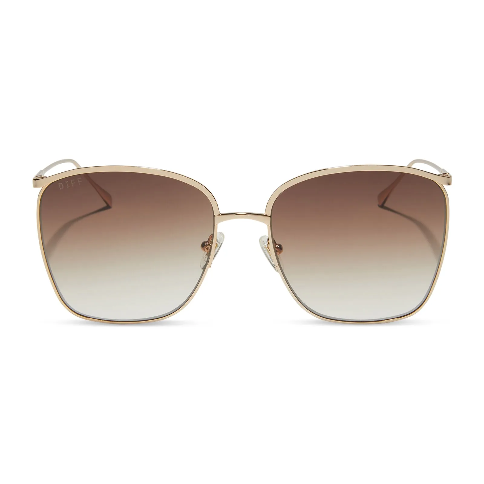 VITTORIA - GOLD + BROWN GRADIENT + POLARIZED SUNGLASSES sold by Diff Eyewear