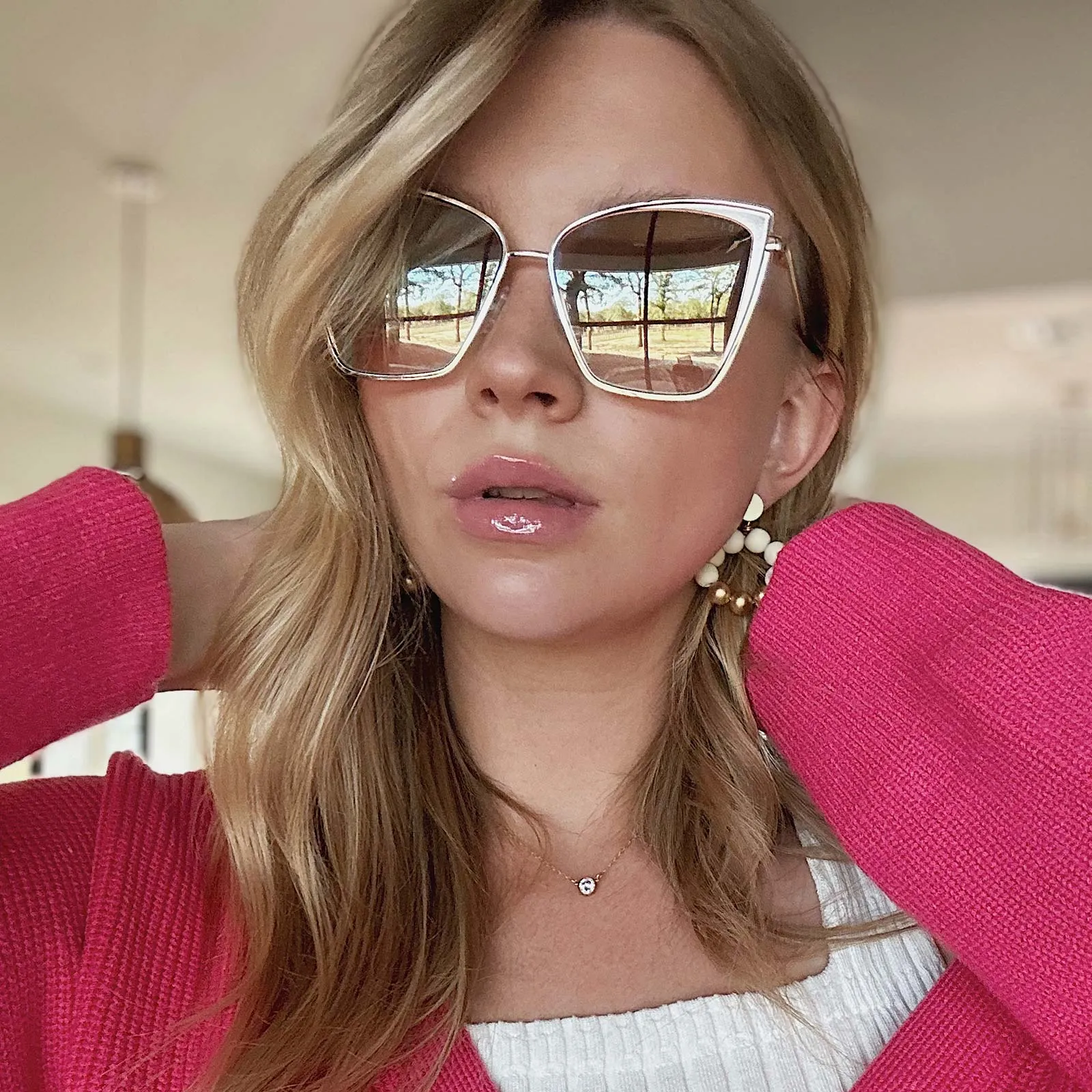 BECKY - GOLD + FLASH BROWN GRADIENT SUNGLASSES sold by Diff Eyewear product image thumbnail 5